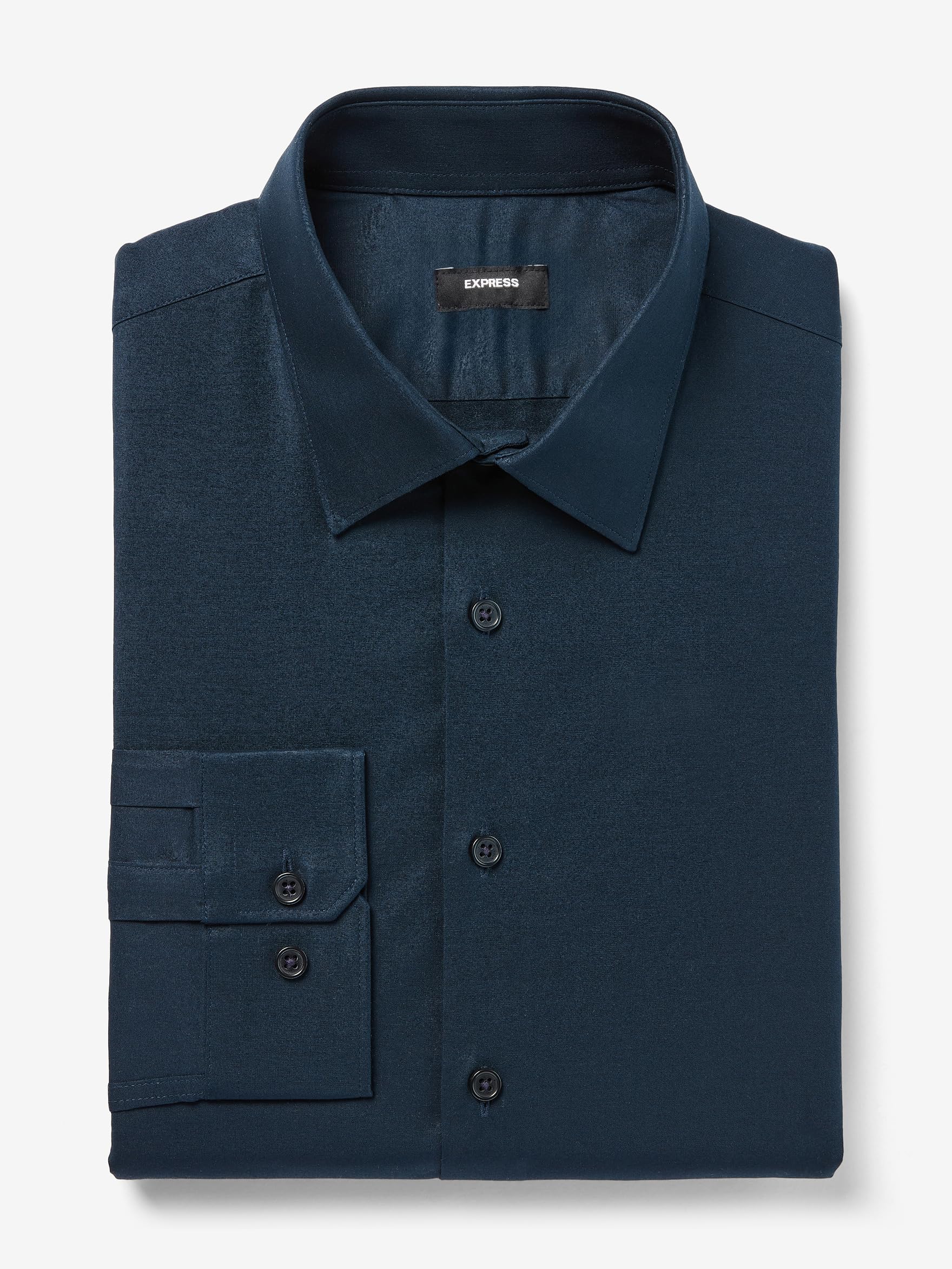 EXPRESS Men’s 1MX Stretch Dress Shirt – Slim Fit Performance Cotton, Long Sleeve Button-Up, Easy Care - Image 5