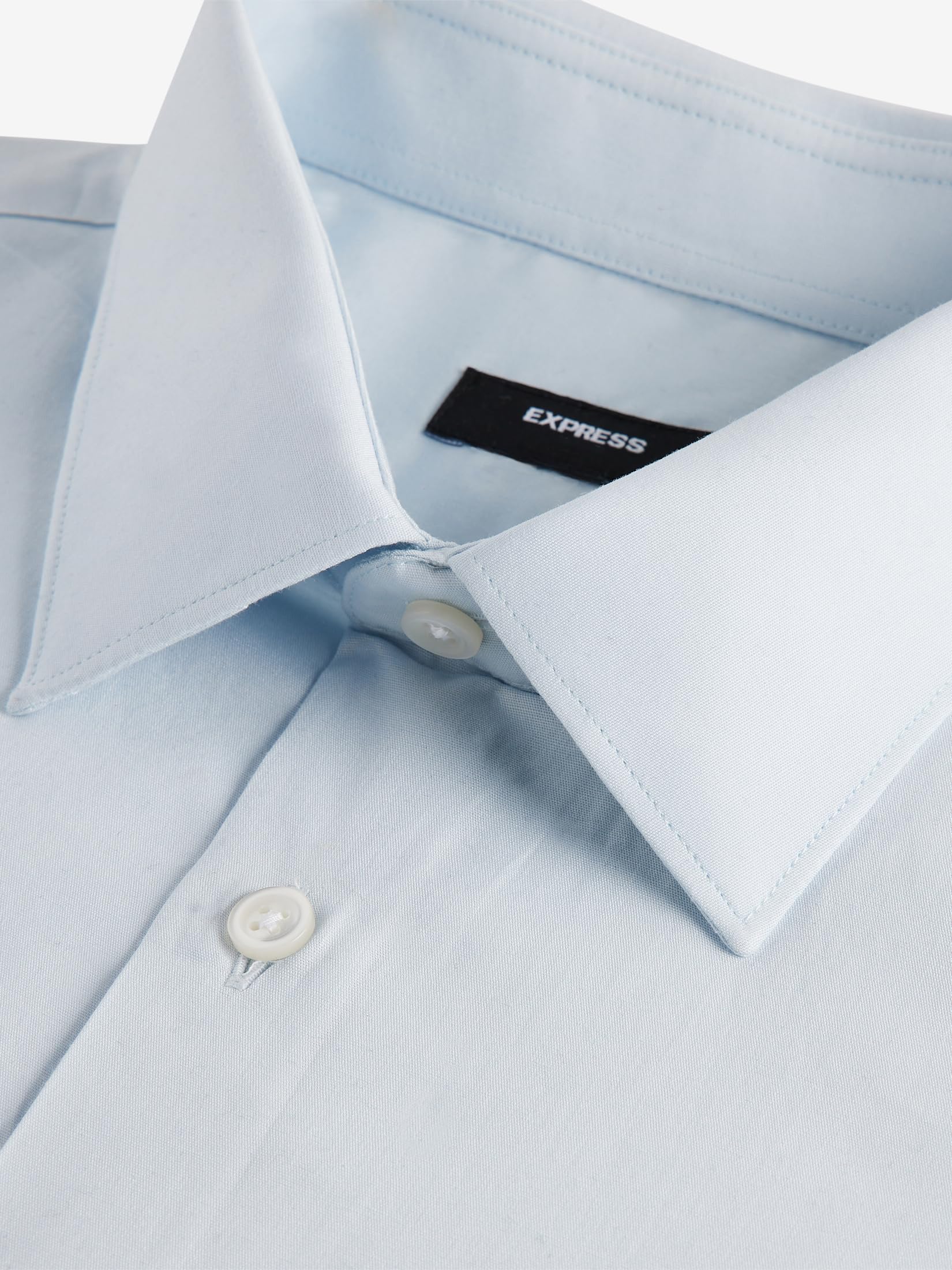 EXPRESS Men’s 1MX Stretch Dress Shirt – Slim Fit Performance Cotton, Long Sleeve Button-Up, Easy Care - Image 4