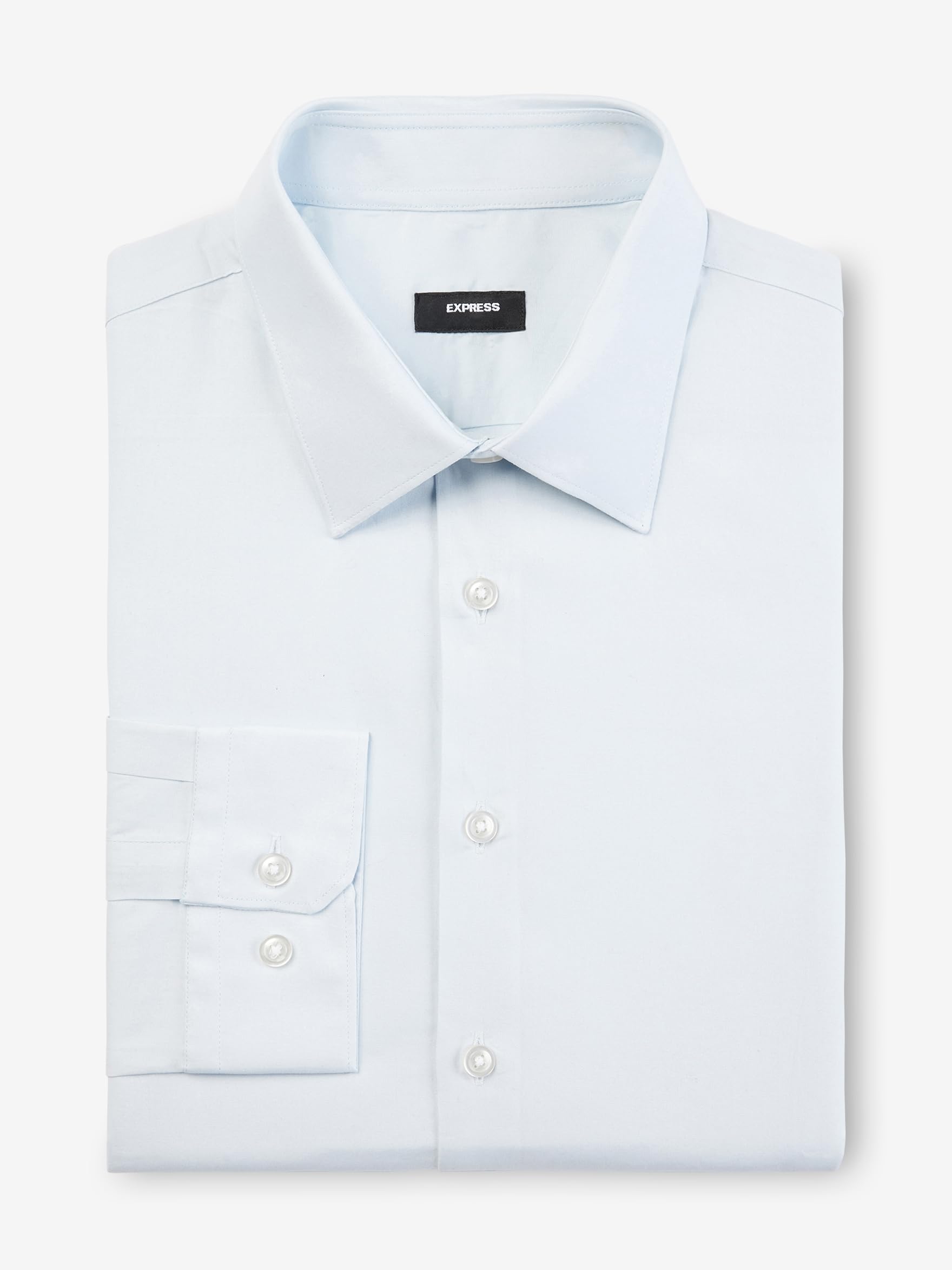 EXPRESS Men’s 1MX Stretch Dress Shirt – Slim Fit Performance Cotton, Long Sleeve Button-Up, Easy Care - Image 5