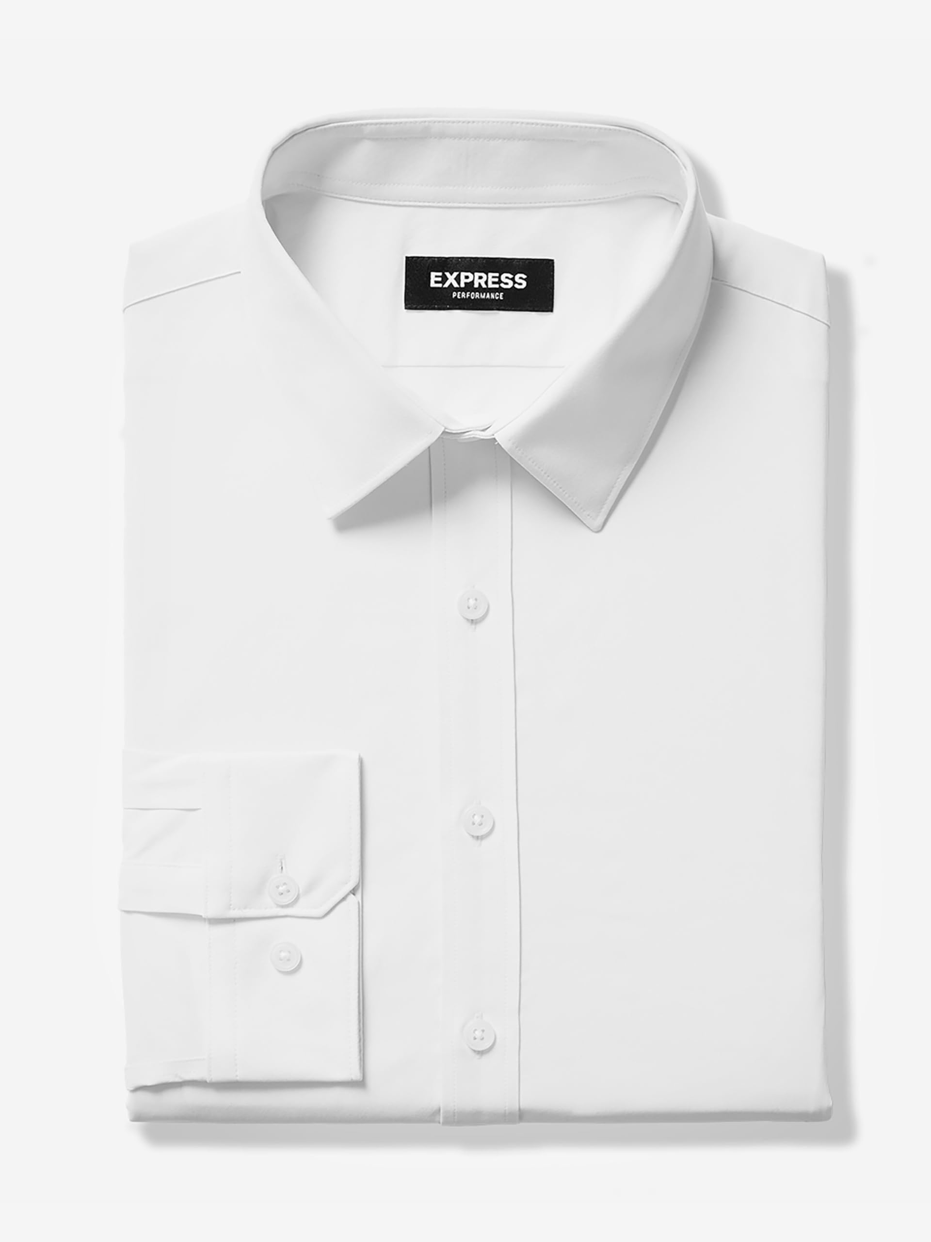 EXPRESS Men’s Everyday Performance Dress Shirt – Slim Fit Stretch Solid Button-Up, Moisture-Wicking, Wrinkle Resistant - Image 4