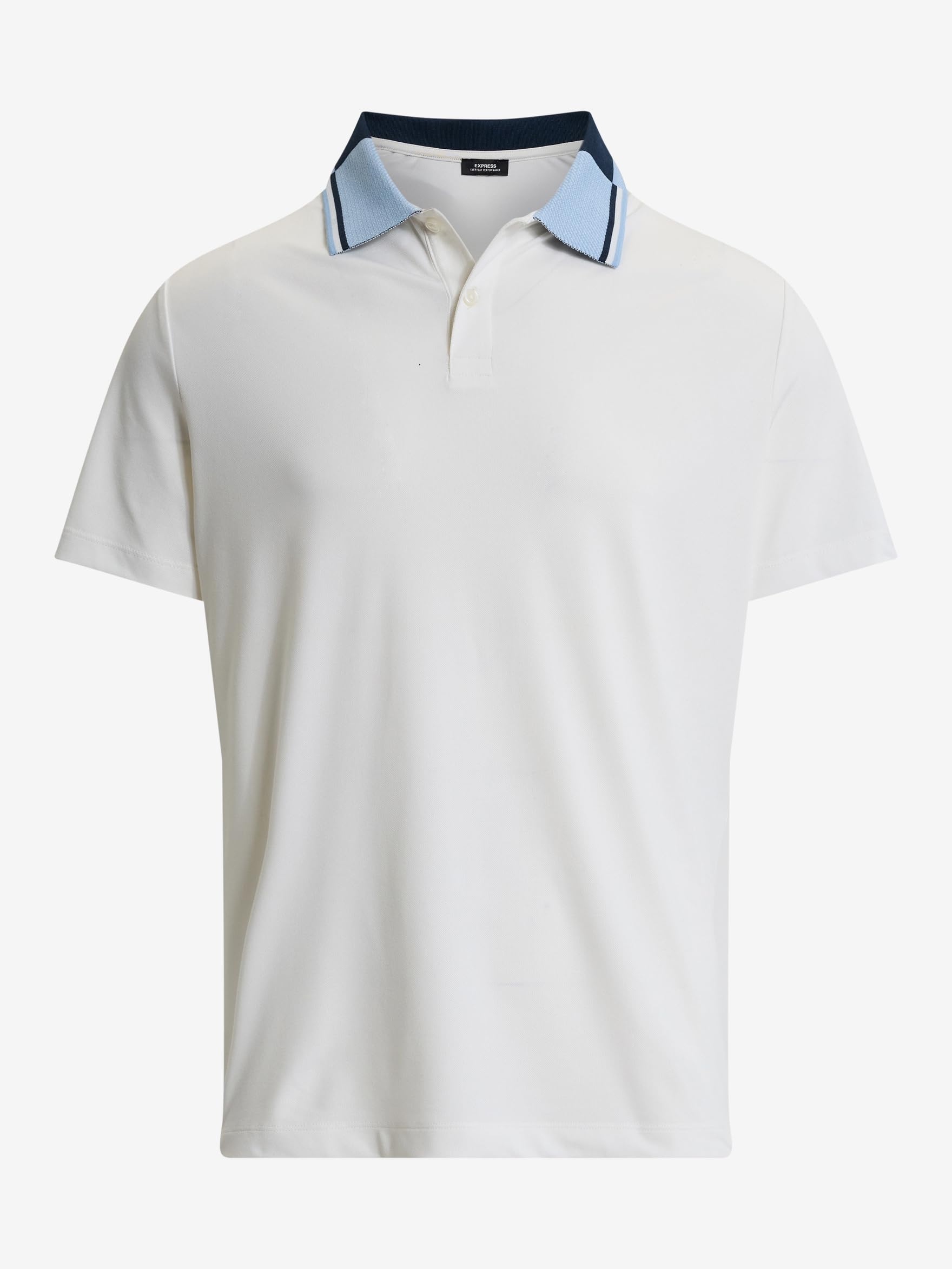 EXPRESS Men’s Everyday Performance Polo – Short Sleeve Quick-Dry Stretch Fabric with Color-Block Collar - Image 5