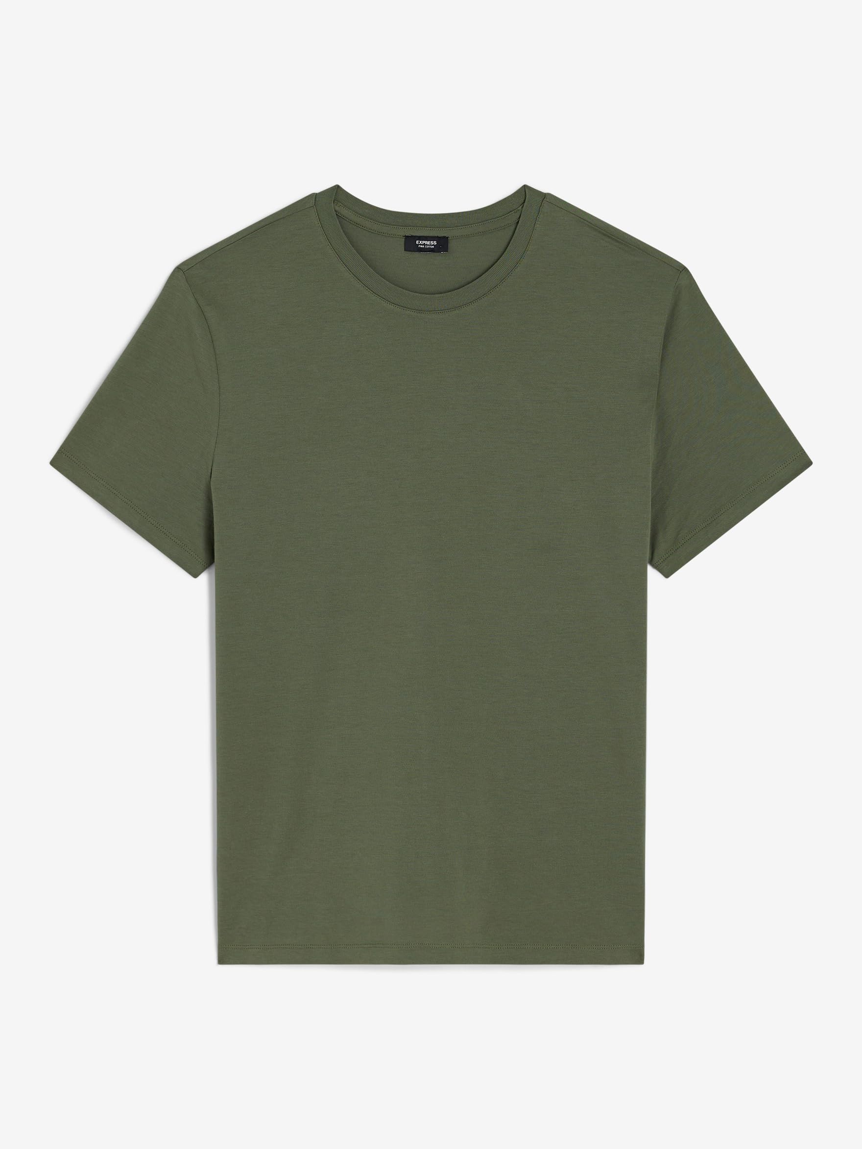 EXPRESS Men’s Pima Cotton Crew Neck Tee – Short Sleeve Ultra-Soft Premium Knit - Image 4