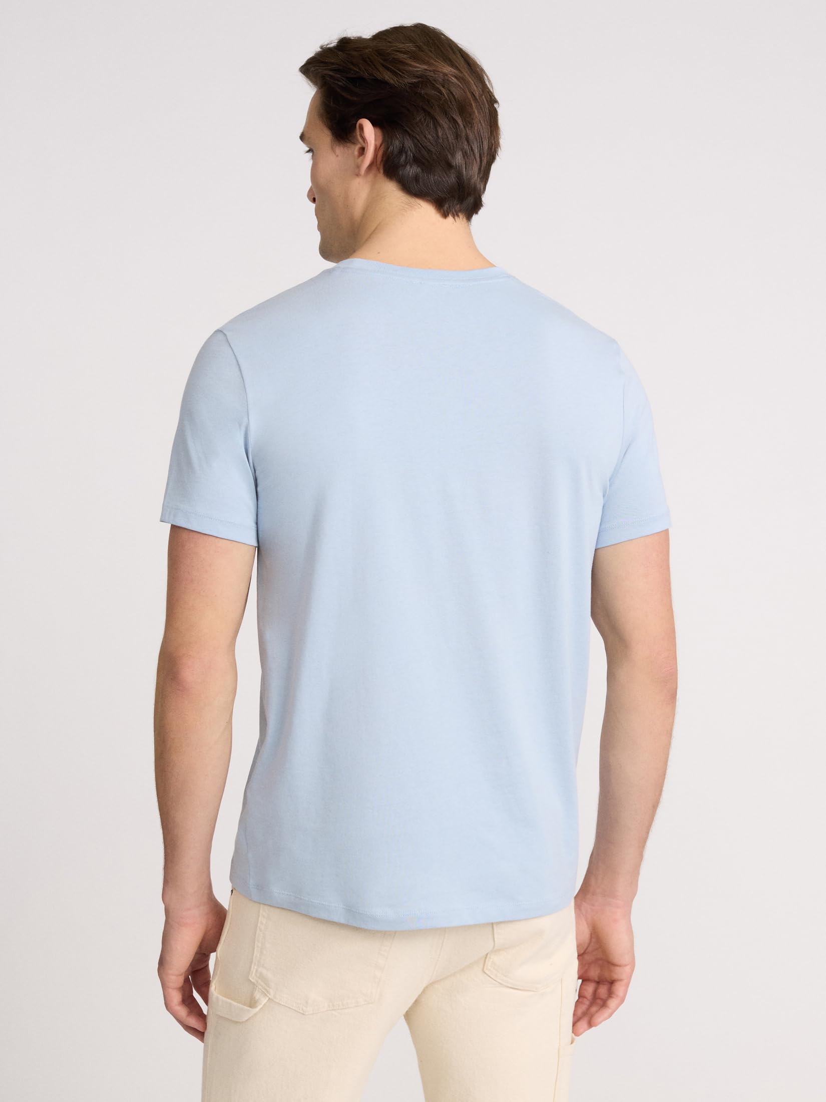 EXPRESS Men’s Pima Cotton Crew Neck Tee – Short Sleeve Ultra-Soft Premium Knit - Image 2