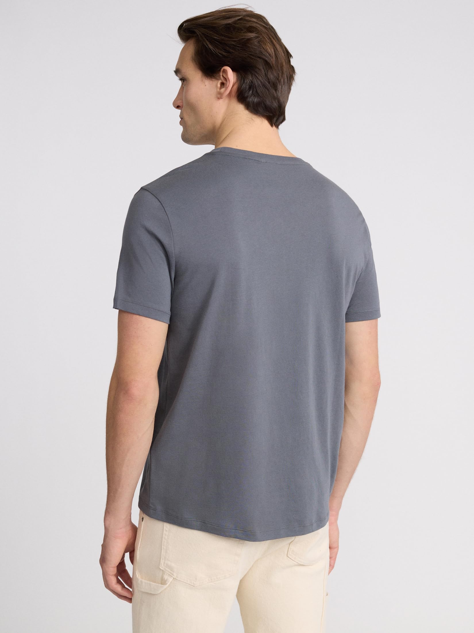 EXPRESS Men’s Pima Cotton Crew Neck Tee – Short Sleeve Ultra-Soft Premium Knit - Image 2