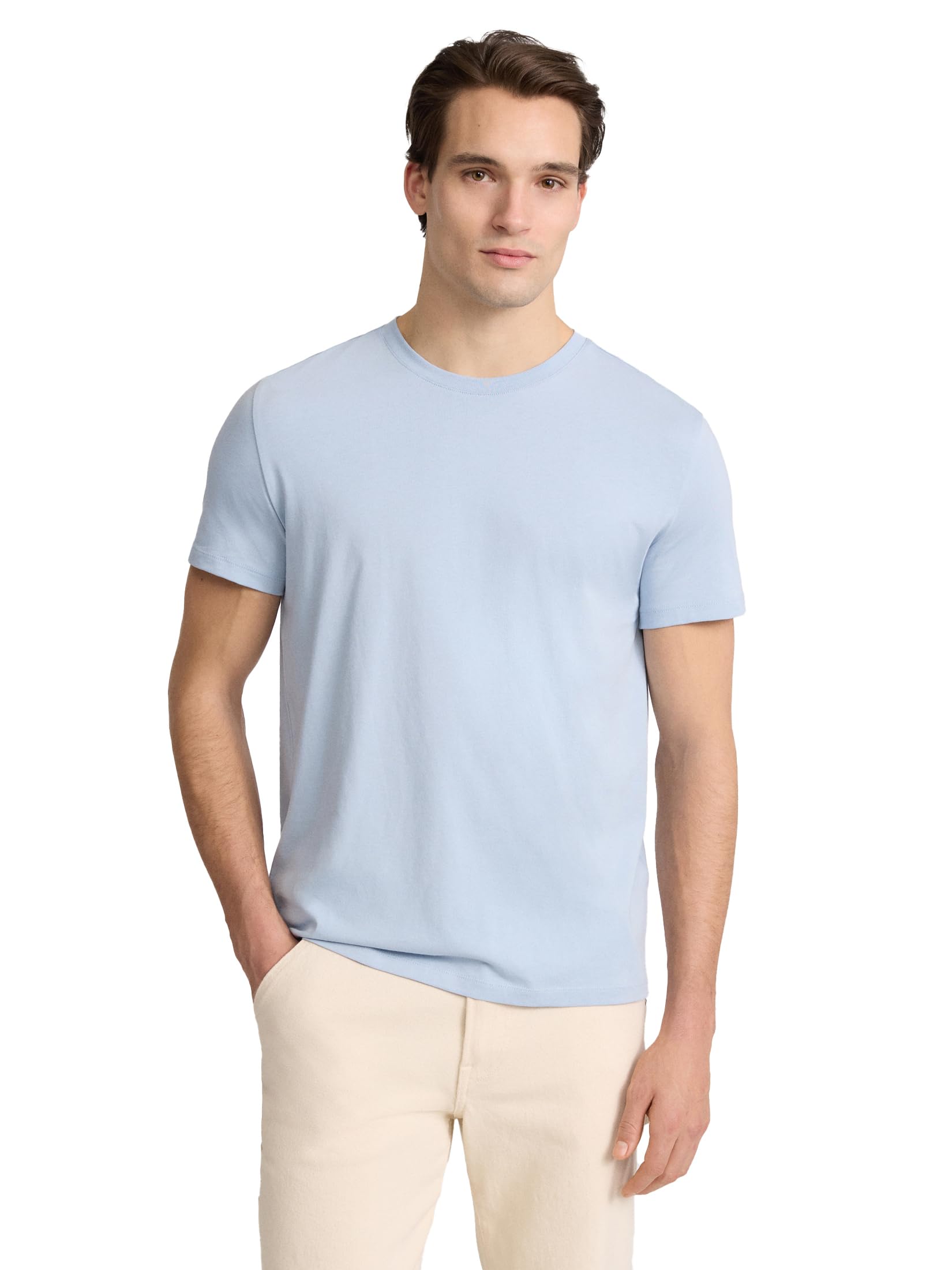 EXPRESS Men’s Pima Cotton Crew Neck Tee – Short Sleeve Ultra-Soft Premium Knit