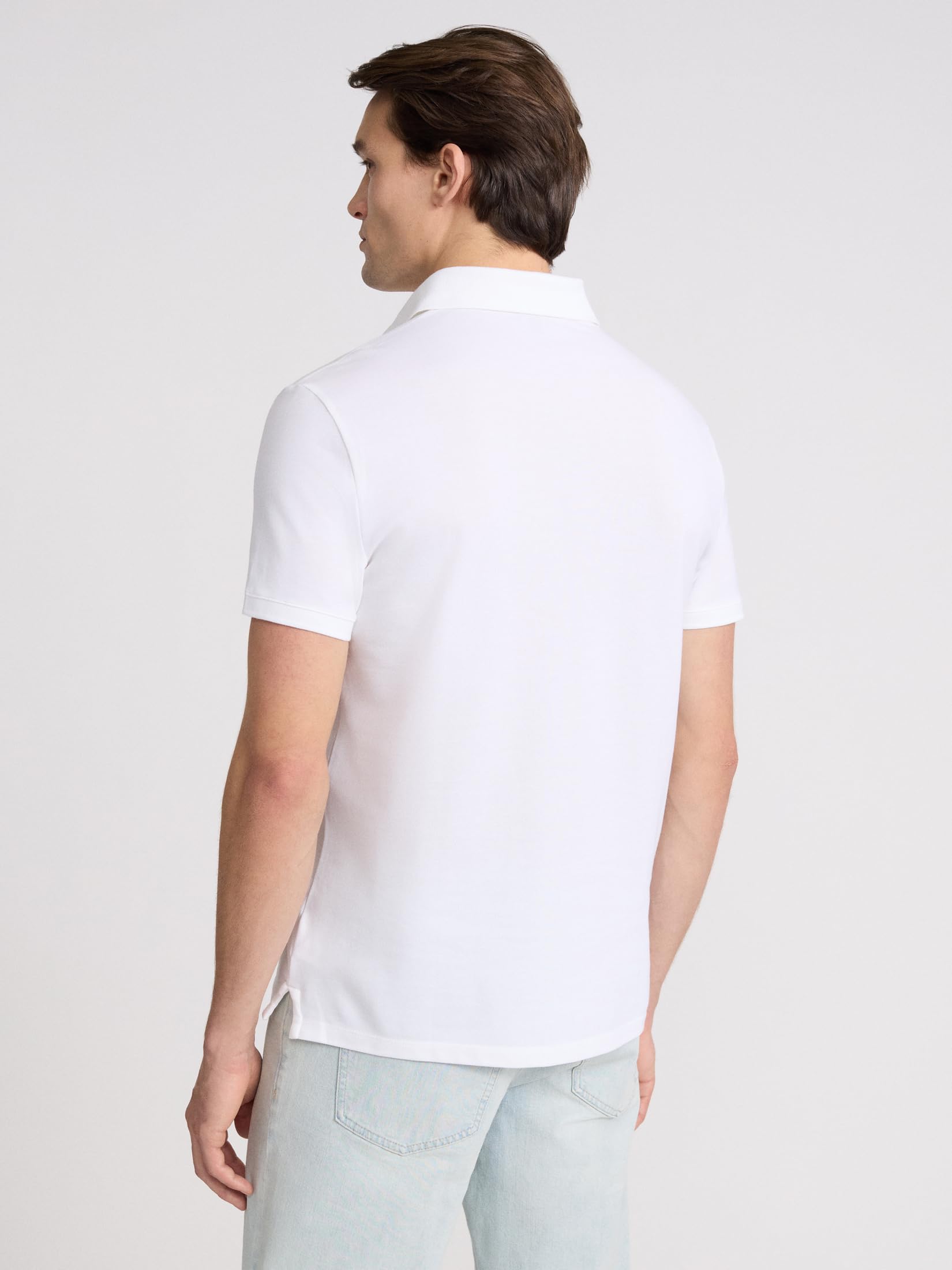 EXPRESS Men’s Pima Cotton Pique Polo – Short Sleeve Classic Fit, Soft Breathable - Image 2