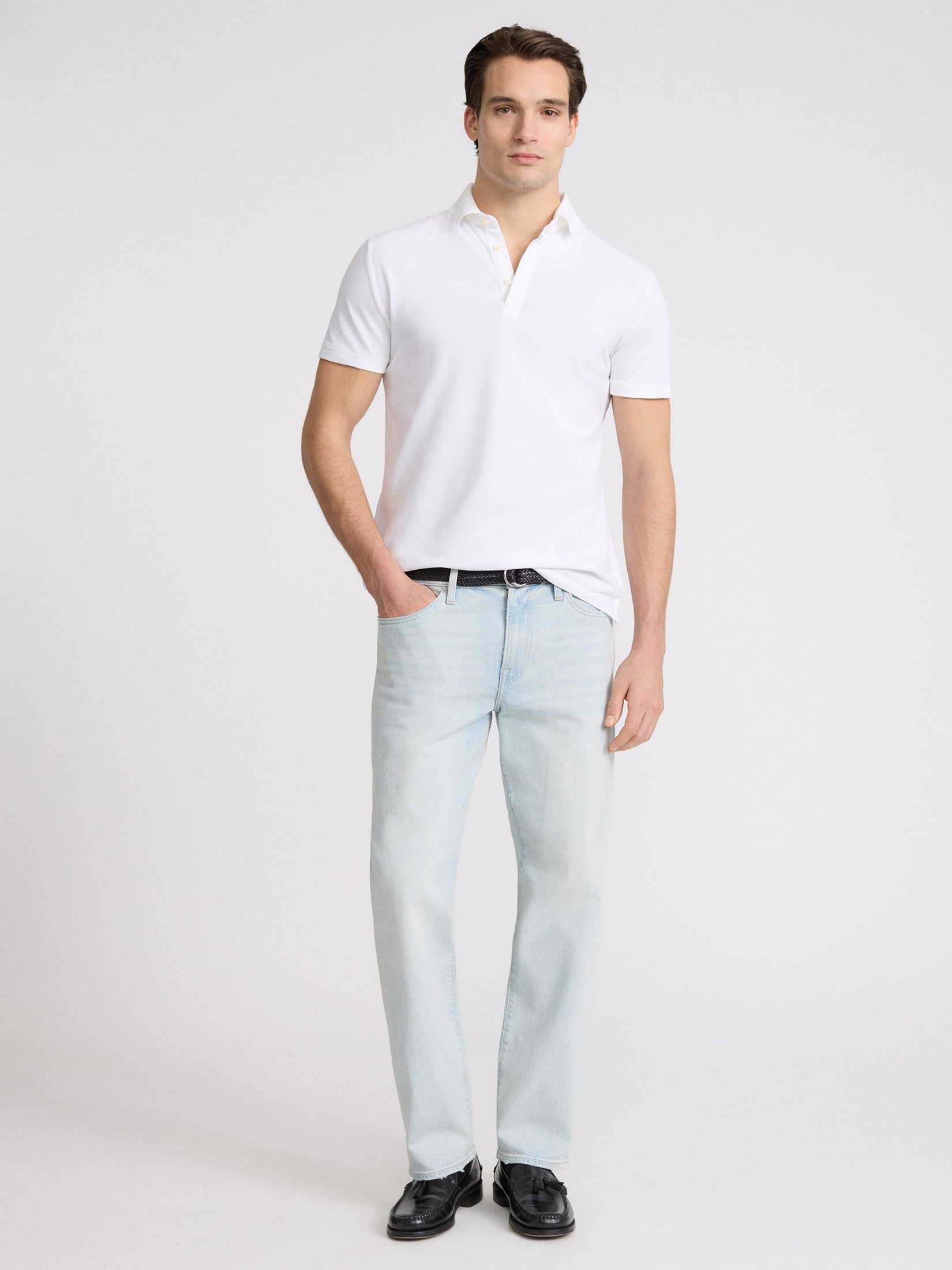 EXPRESS Men’s Pima Cotton Pique Polo – Short Sleeve Classic Fit, Soft Breathable - Image 3