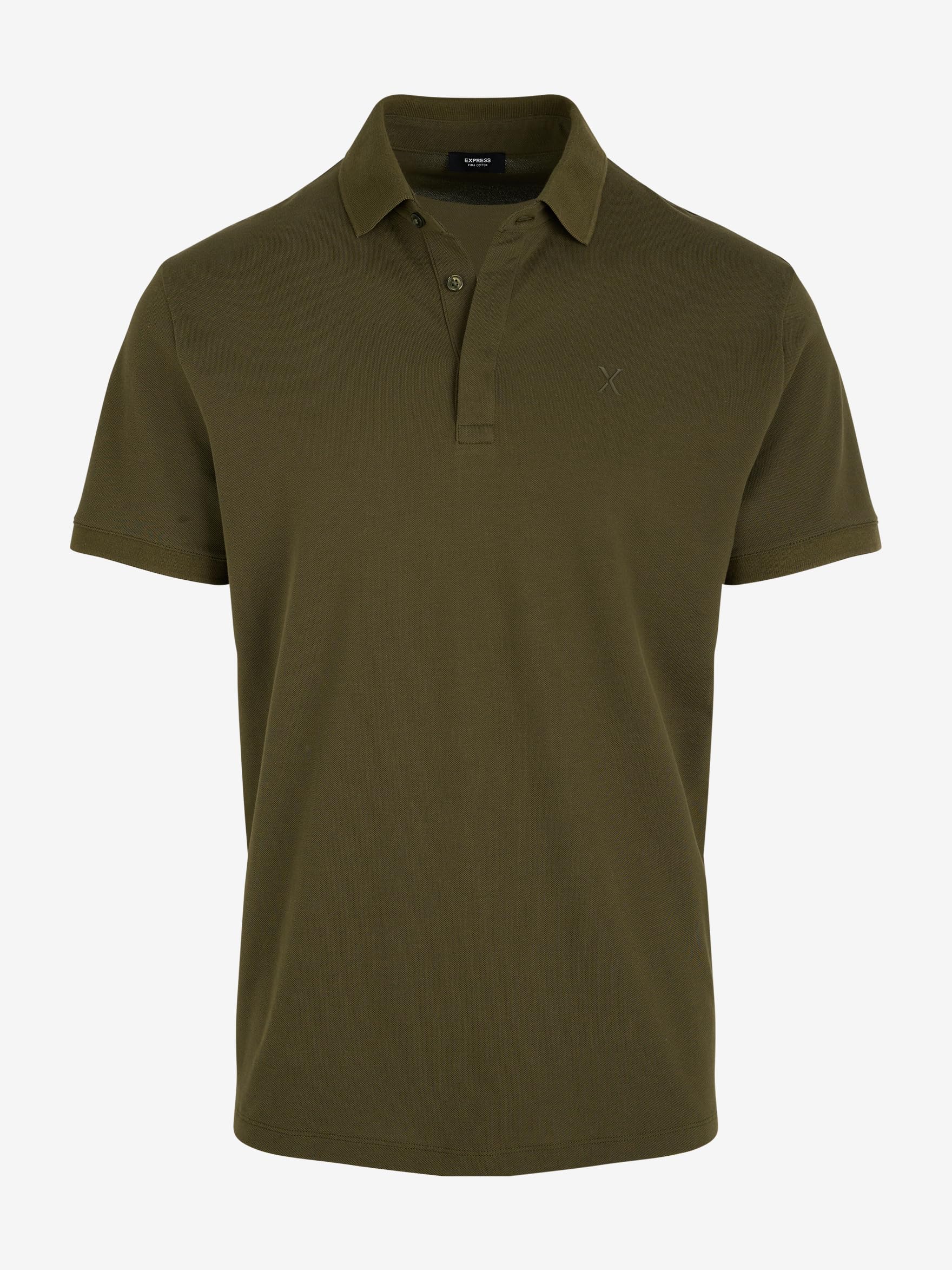 EXPRESS Men’s Pima Cotton Pique Polo – Short Sleeve Classic Fit, Soft Breathable - Image 4