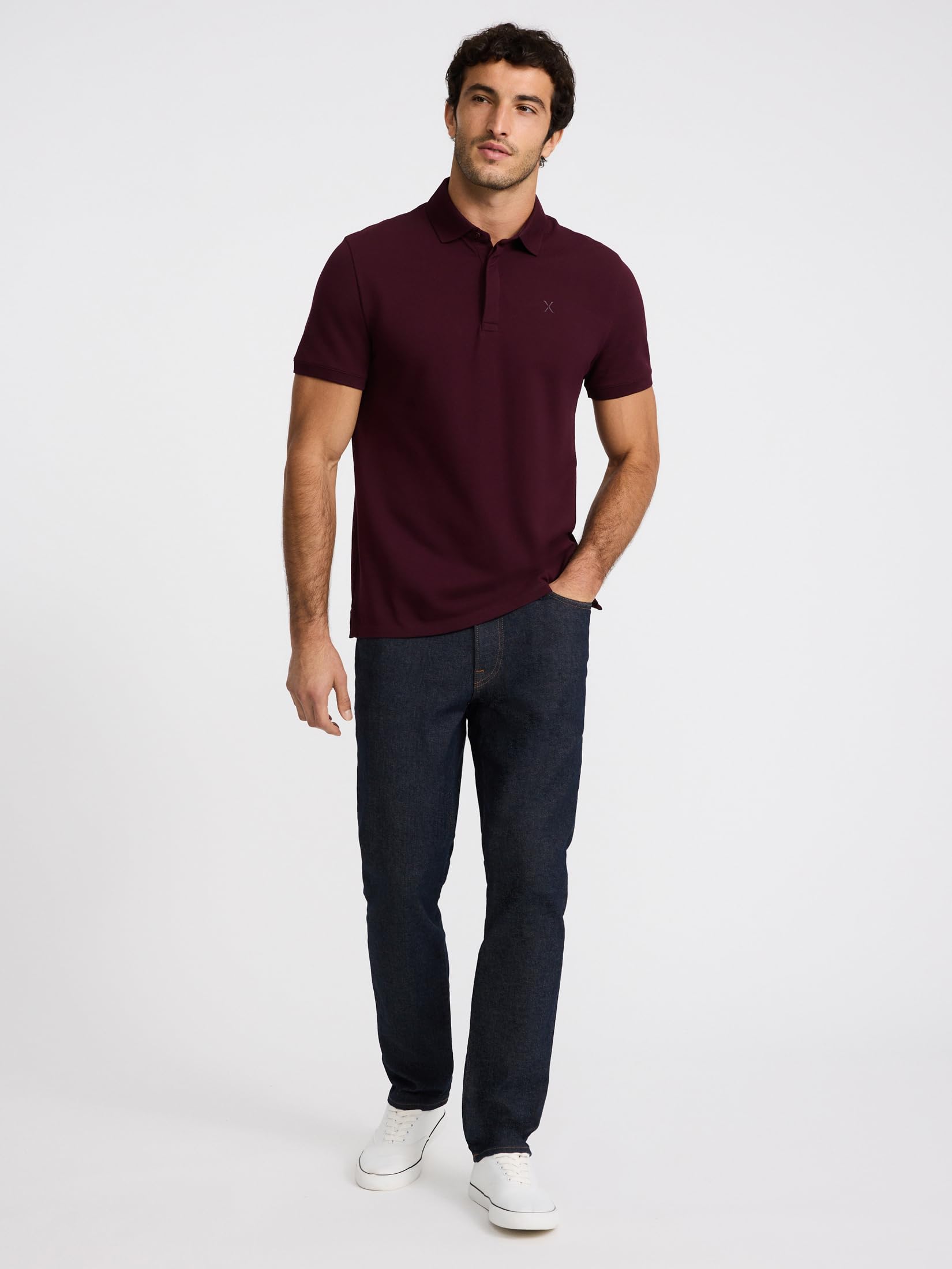EXPRESS Men’s Pima Cotton Pique Polo – Short Sleeve Classic Fit, Soft Breathable - Image 3