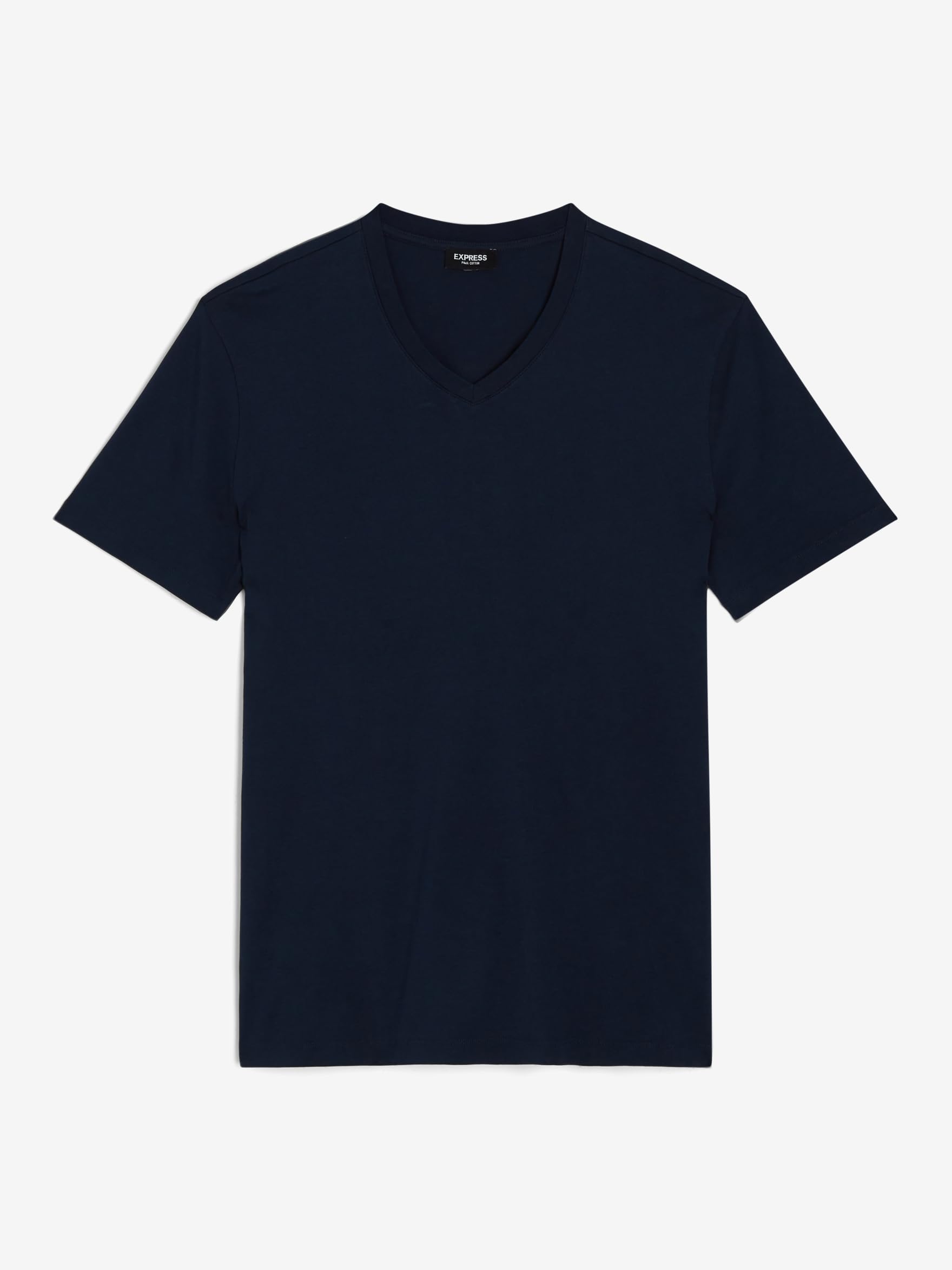 EXPRESS Men’s Pima Cotton Tee – Short Sleeve V-Neck, Ultra-Soft Premium Knit - Image 4