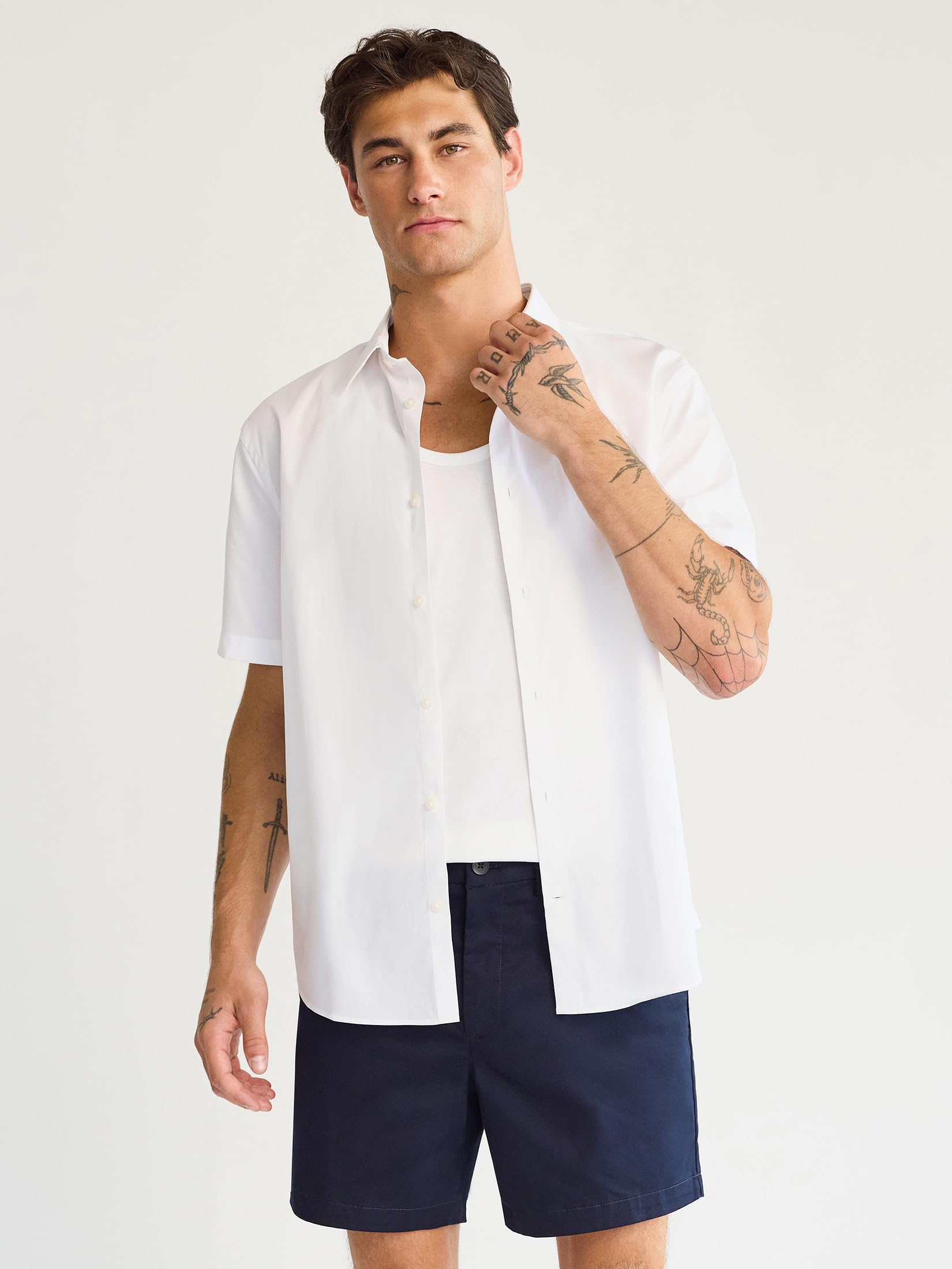 EXPRESS Men's Short Sleeve 1MX Shirt Solid - Image 3