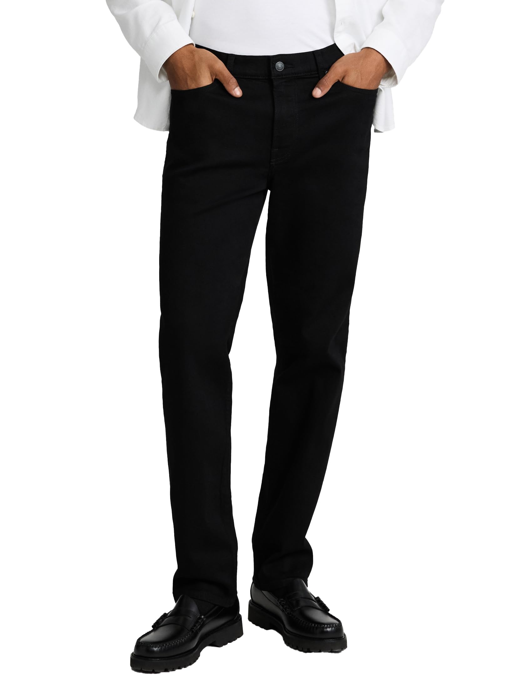 EXPRESS Men’s Slim-Straight Hyper Stretch Jeans – Flex Denim with Comfort Stretch and Recovery Fabric