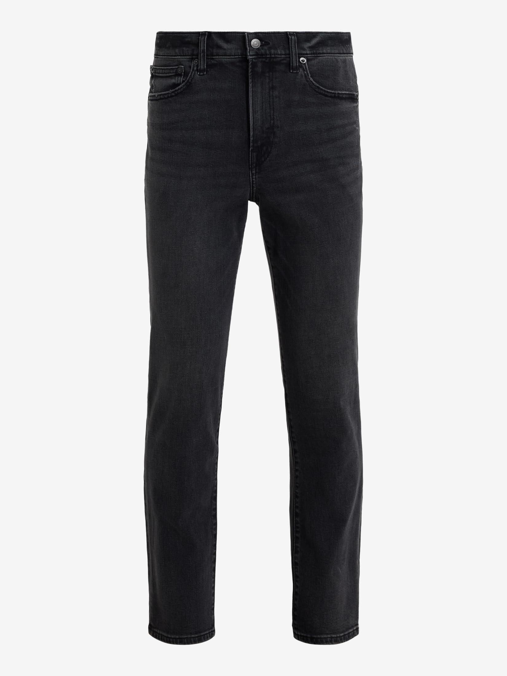 EXPRESS Men’s Slim-Straight Stretch Jeans – Flex Denim with Comfortable Fit and Durable Construction – Black Wash - Image 6