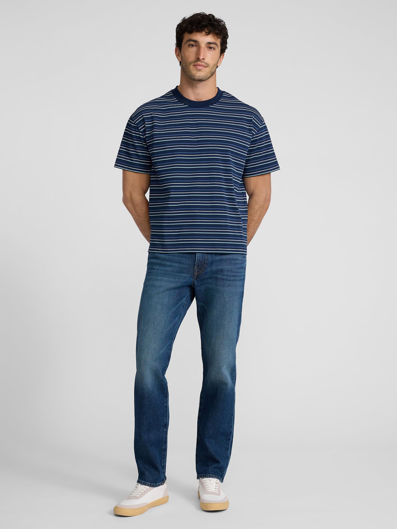 EXPRESS Men’s Slim-Straight Stretch Jeans – Flex Denim with Comfortable Fit and Durable Construction – Black Wash - Image 3