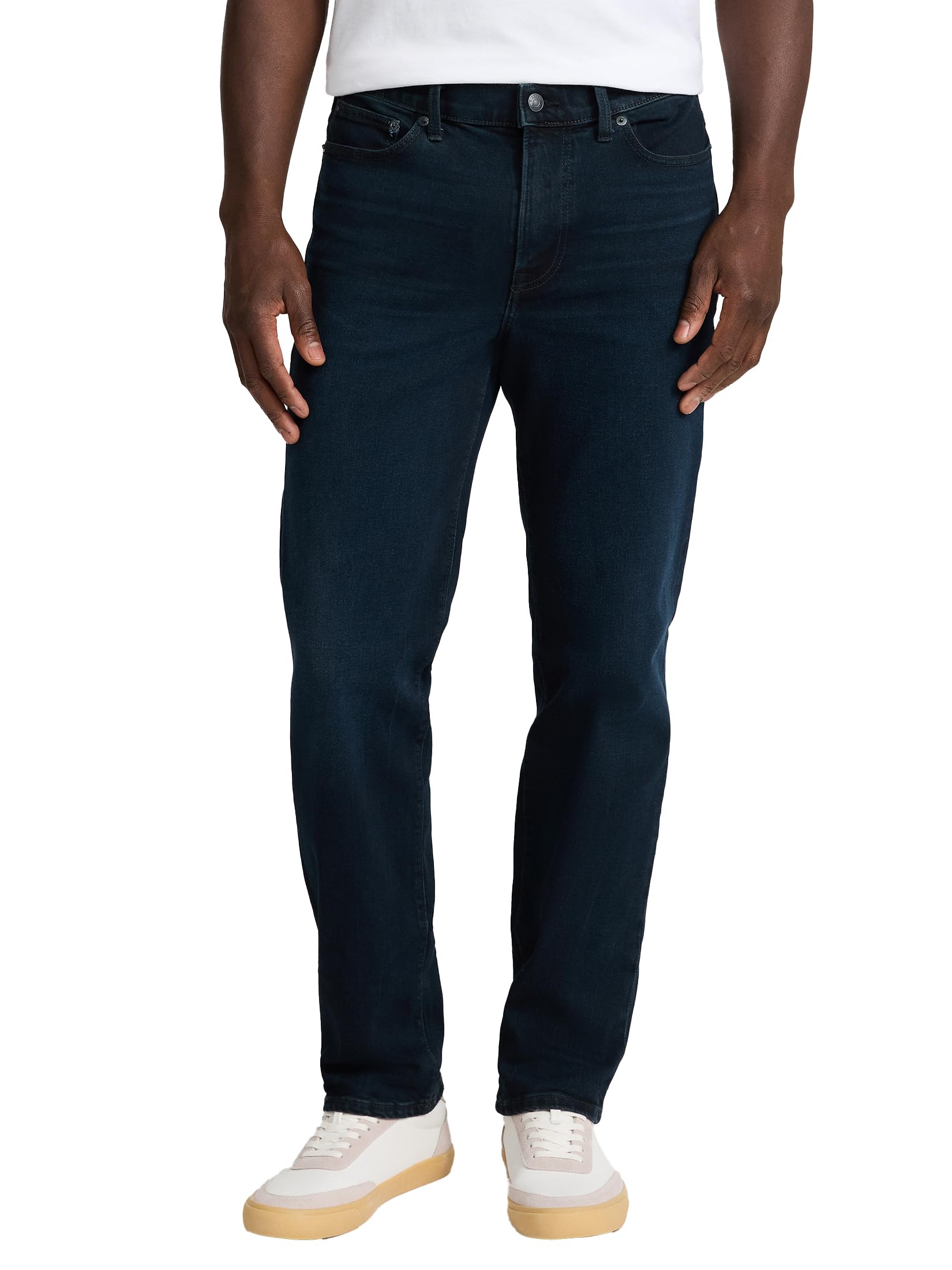 EXPRESS Men’s Slim-Straight Stretch Jeans – Flex Denim with Comfortable Fit and Durable Construction – Black Wash