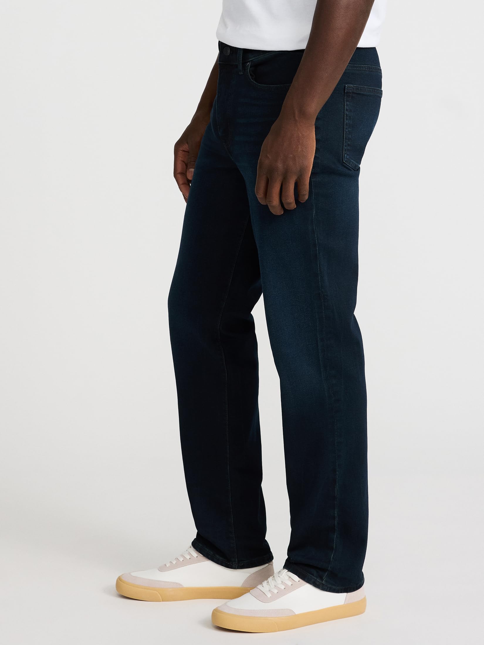 EXPRESS Men’s Slim-Straight Stretch Jeans – Flex Denim with Comfortable Fit and Durable Construction – Black Wash - Image 2