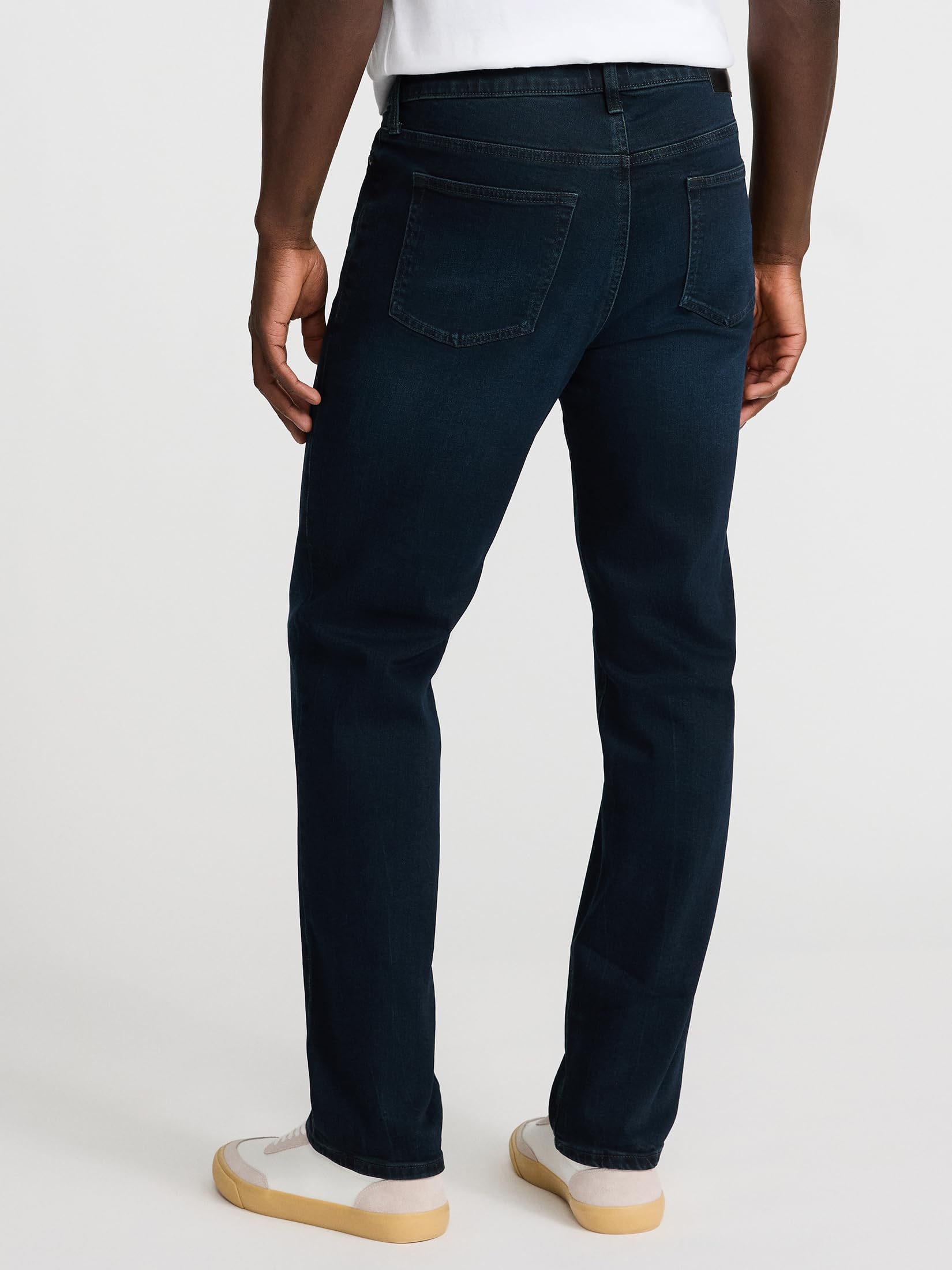 EXPRESS Men’s Slim-Straight Stretch Jeans – Flex Denim with Comfortable Fit and Durable Construction – Black Wash - Image 4