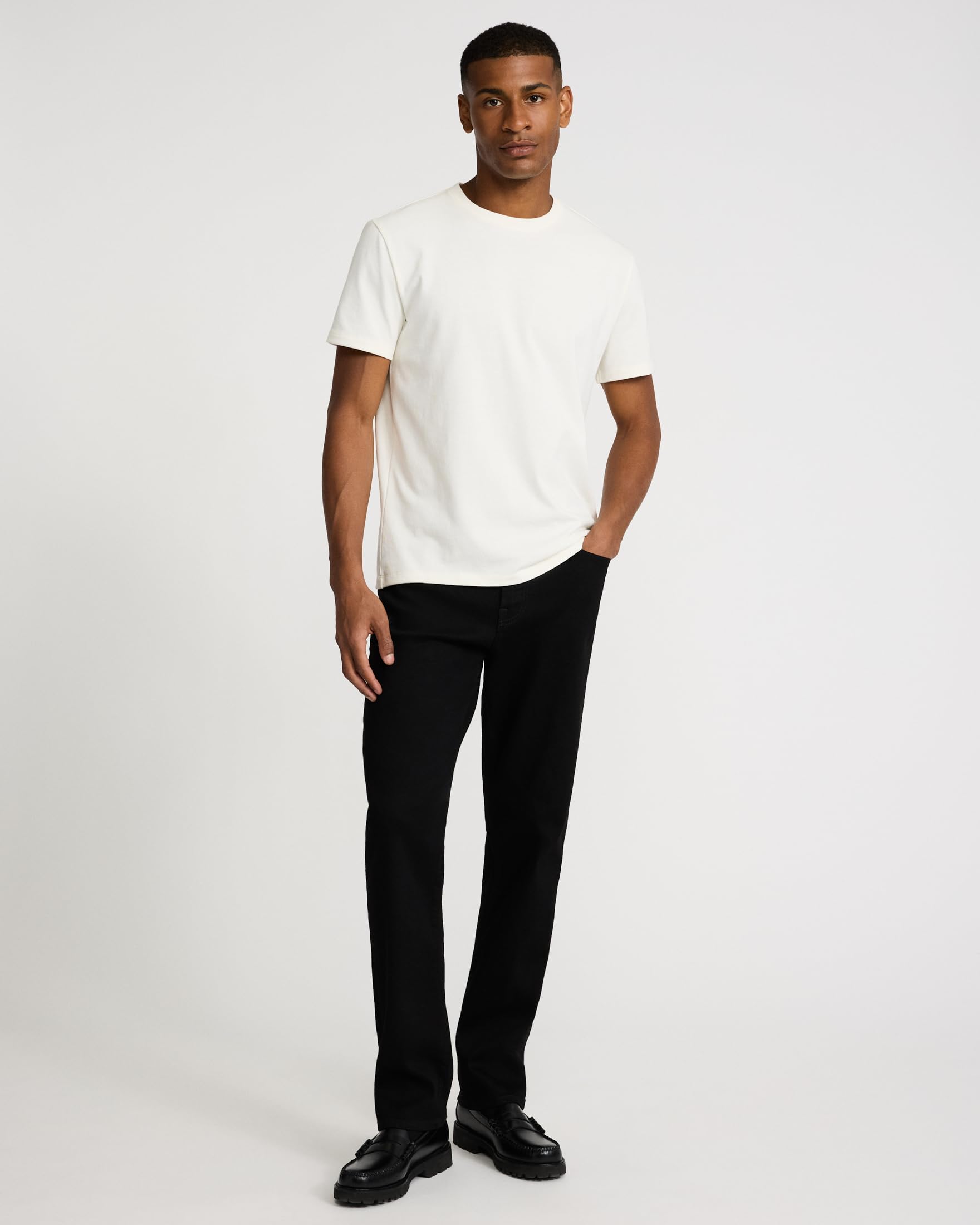 EXPRESS Men’s Straight-Leg Hyper Stretch Jeans – Classic Fit Flex Denim with 5-Pocket Design and All-Day Comfort – Black - Image 3