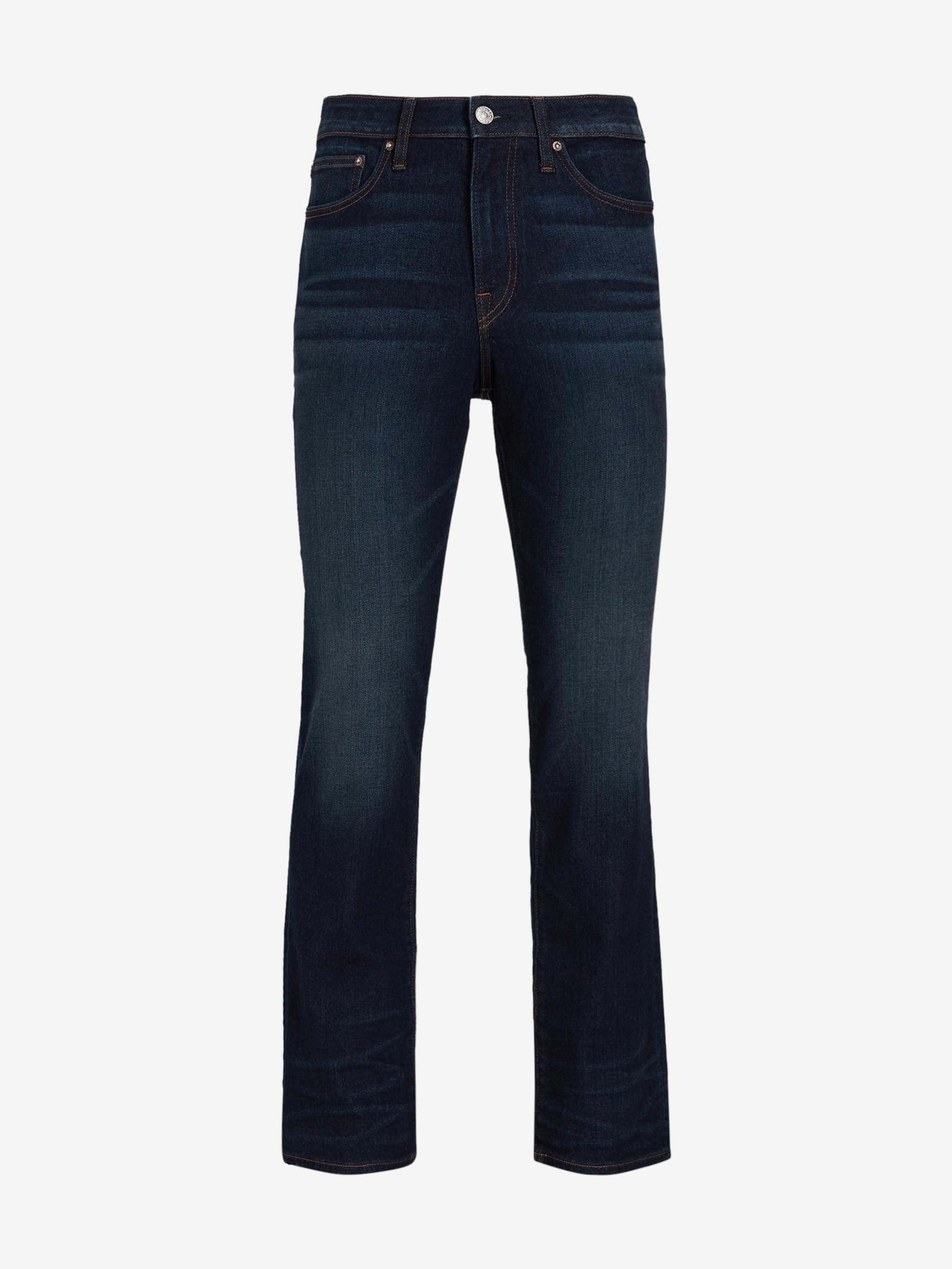 EXPRESS Men’s Straight Stretch Jeans – Everyday Comfort Denim with Flexible Feel and Classic Fit – Medium Wash - Image 6