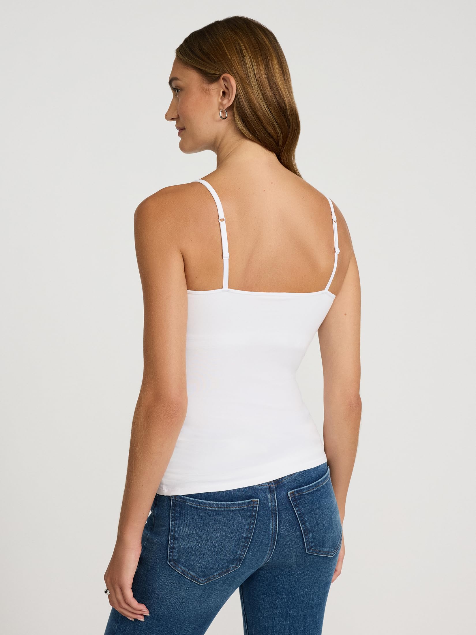EXPRESS Women’s Best Loved Bra Cami – Built-in Shelf Support, Stretch Cotton, Adjustable Straps - Image 2