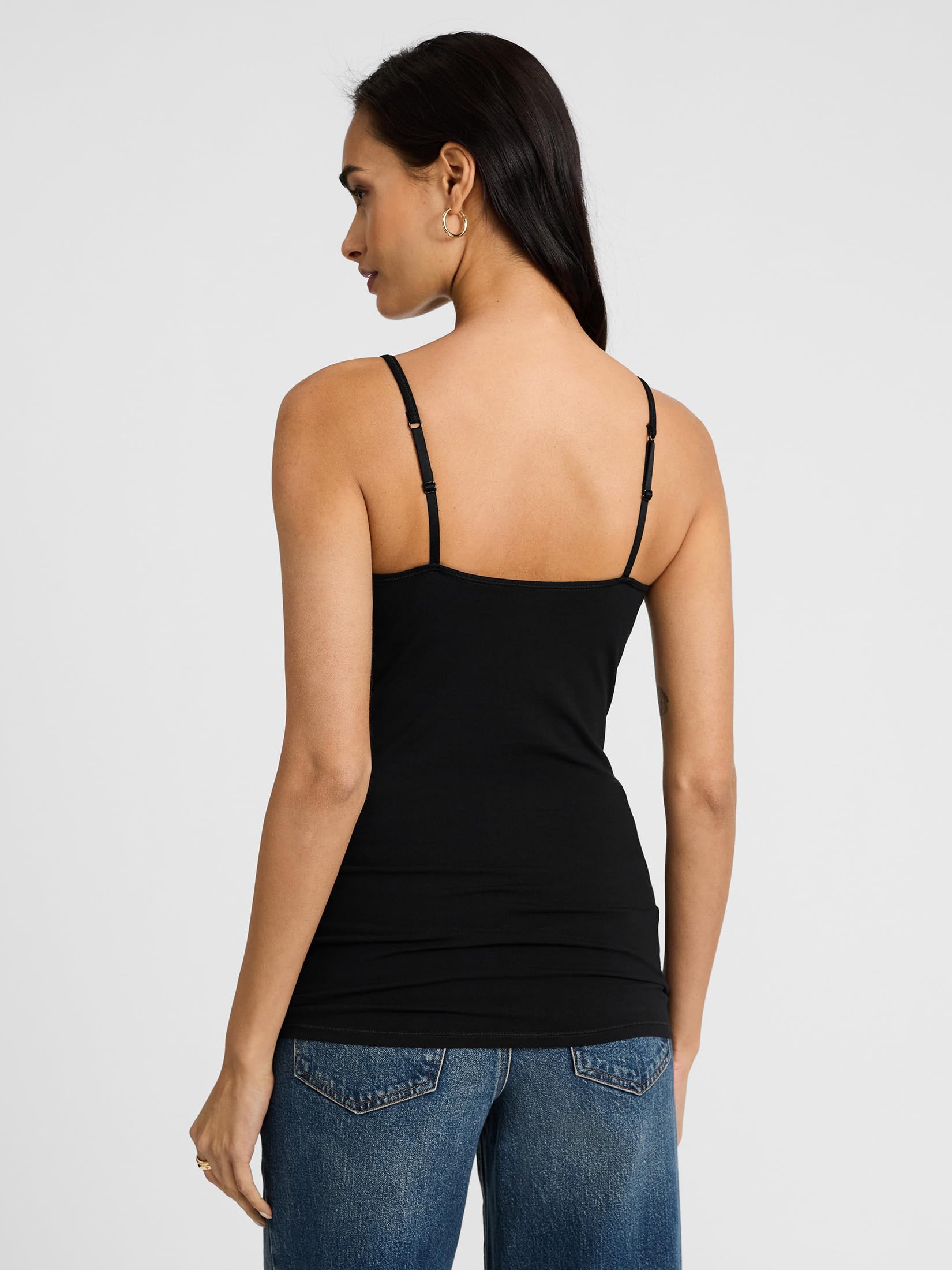 EXPRESS Women’s Best Loved Bra Cami – Built-in Shelf Support, Stretch Cotton, Adjustable Straps - Image 2