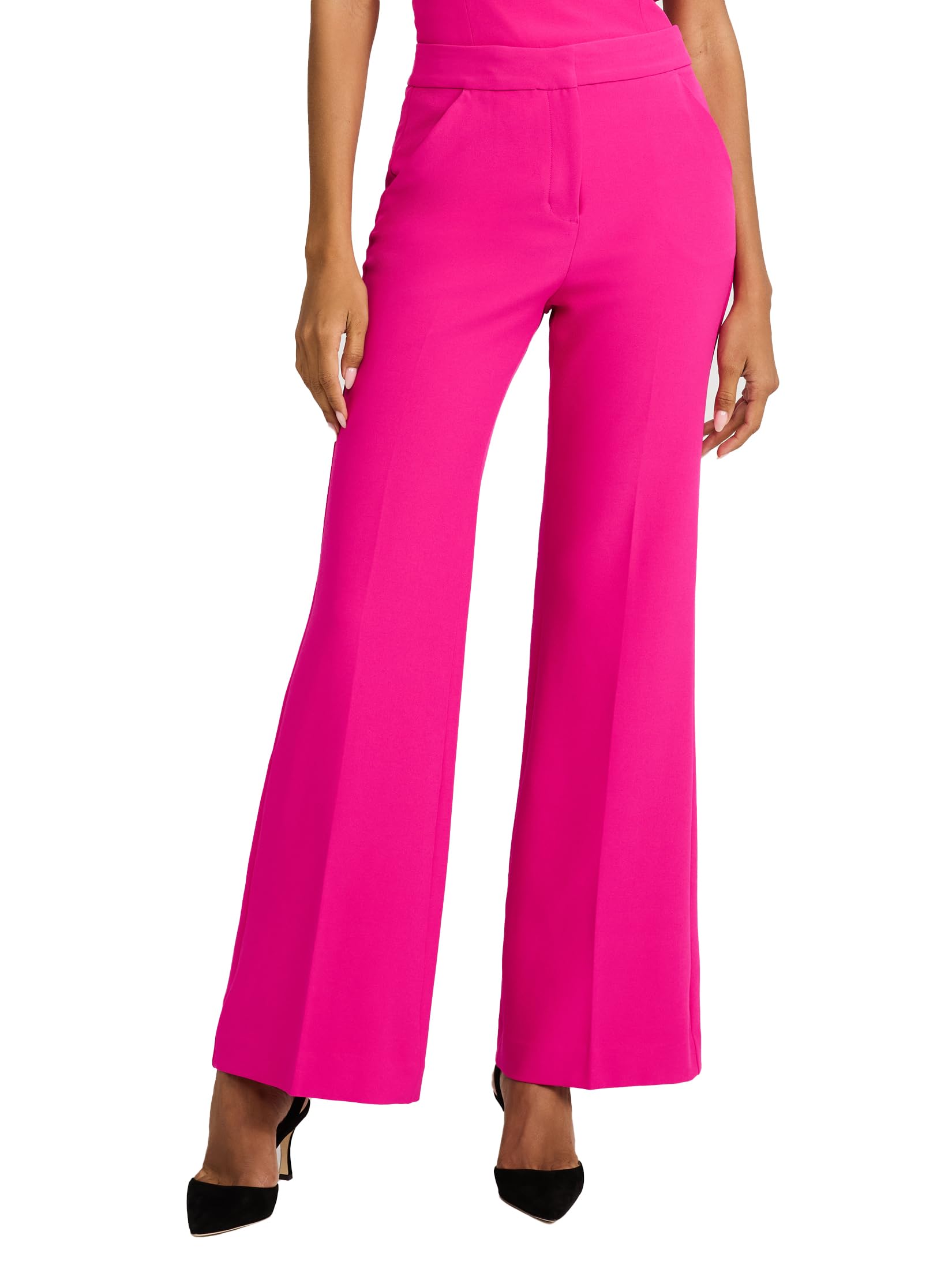 EXPRESS Women’s Editor Flare Pants – High Rise Flattering Stretch Dress Trouser, Work or Event Ready