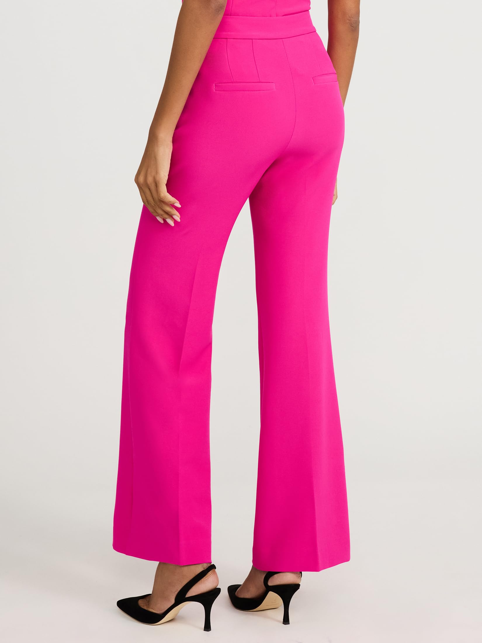 EXPRESS Women’s Editor Flare Pants – High Rise Flattering Stretch Dress Trouser, Work or Event Ready - Image 2