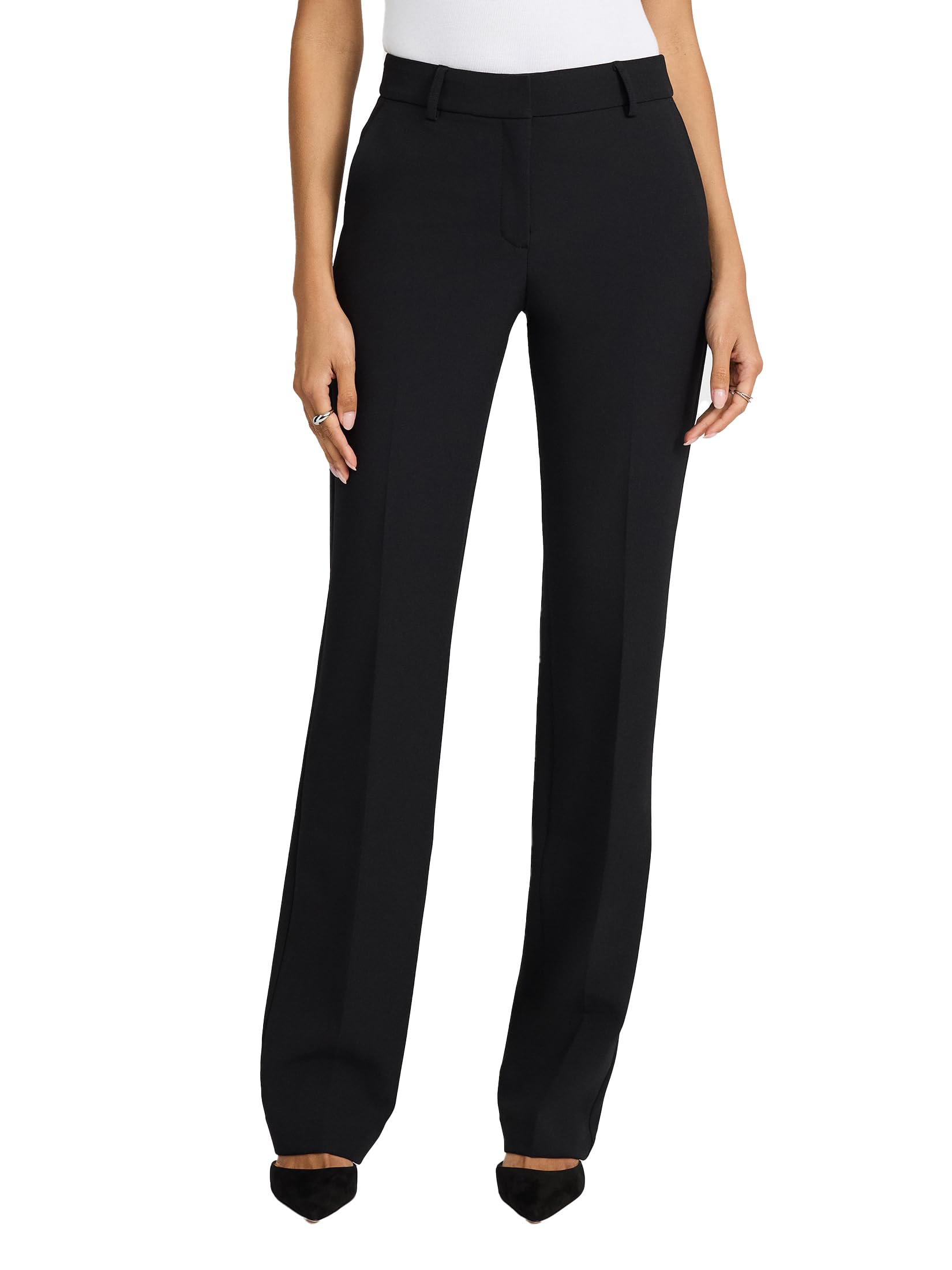 EXPRESS Women’s Editor Pants – Mid Rise Stretch Bootcut Style with Comfortable, Flattering Fit for Work or Casual Wear