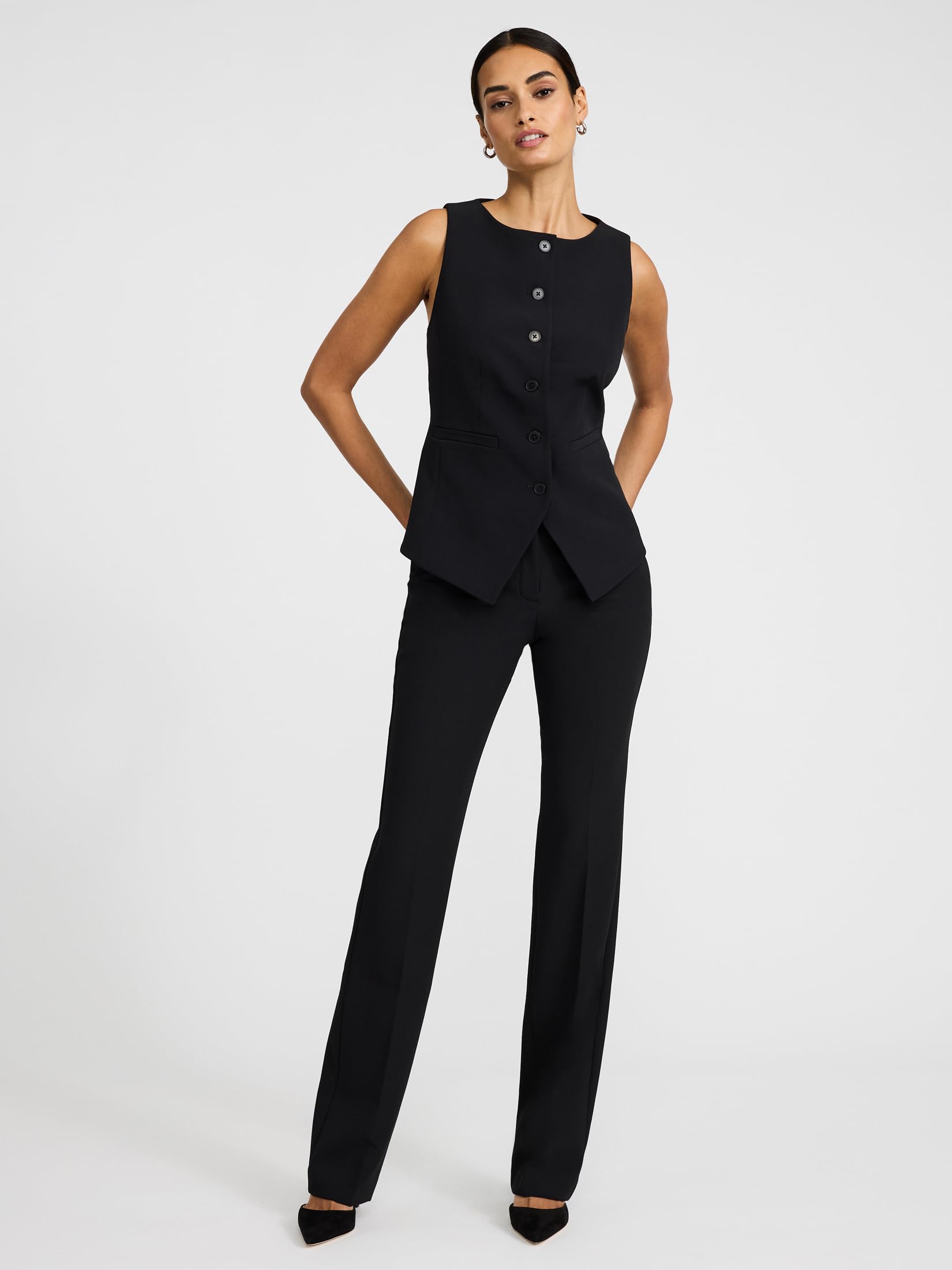 EXPRESS Women’s Editor Pants – Mid Rise Stretch Bootcut Style with Comfortable, Flattering Fit for Work or Casual Wear - Image 4