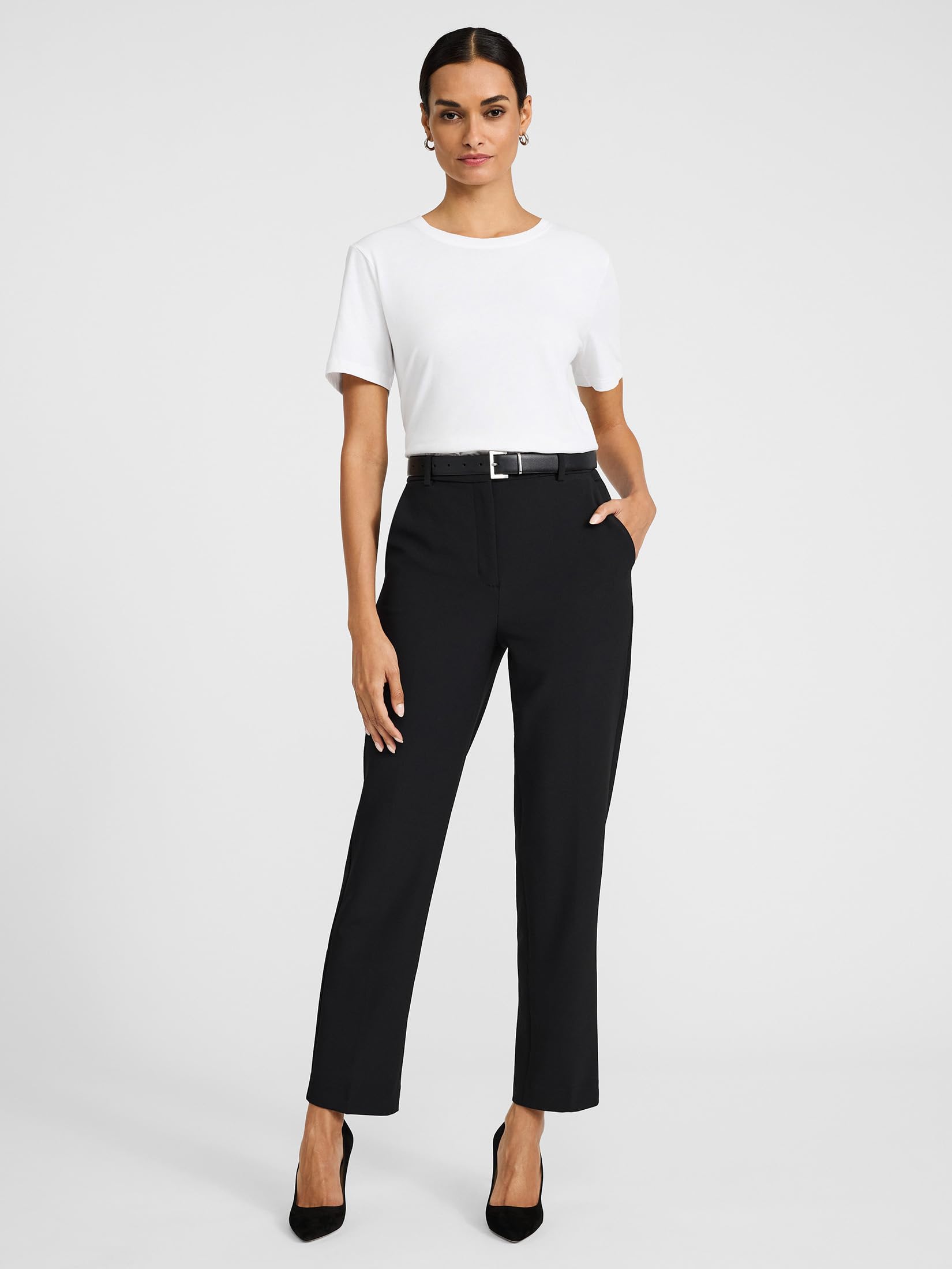 EXPRESS Women’s Editor Pants – Super High Rise Stretch Tailored Trouser with Polished Fit and Comfortable Feel - Image 3
