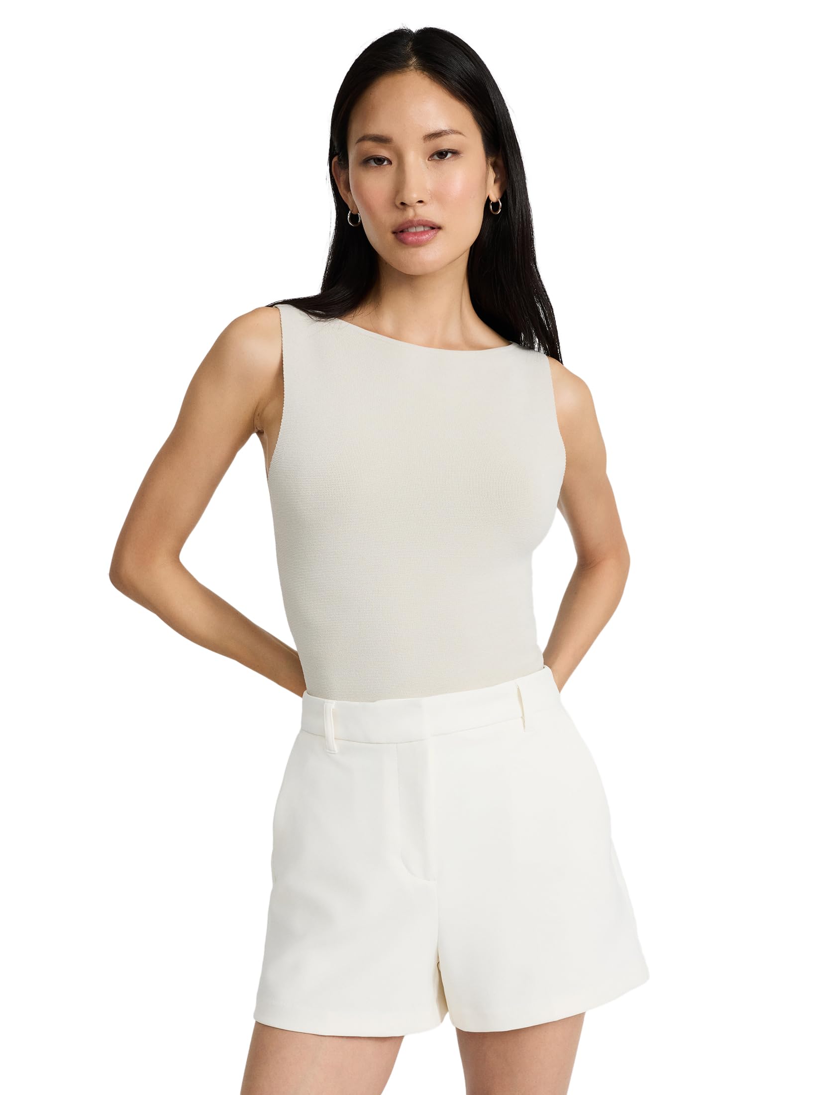 EXPRESS Women’s Editor Shorts – High Rise 3" Inseam Stretch Dress Shorts for Work or Weekend Wear