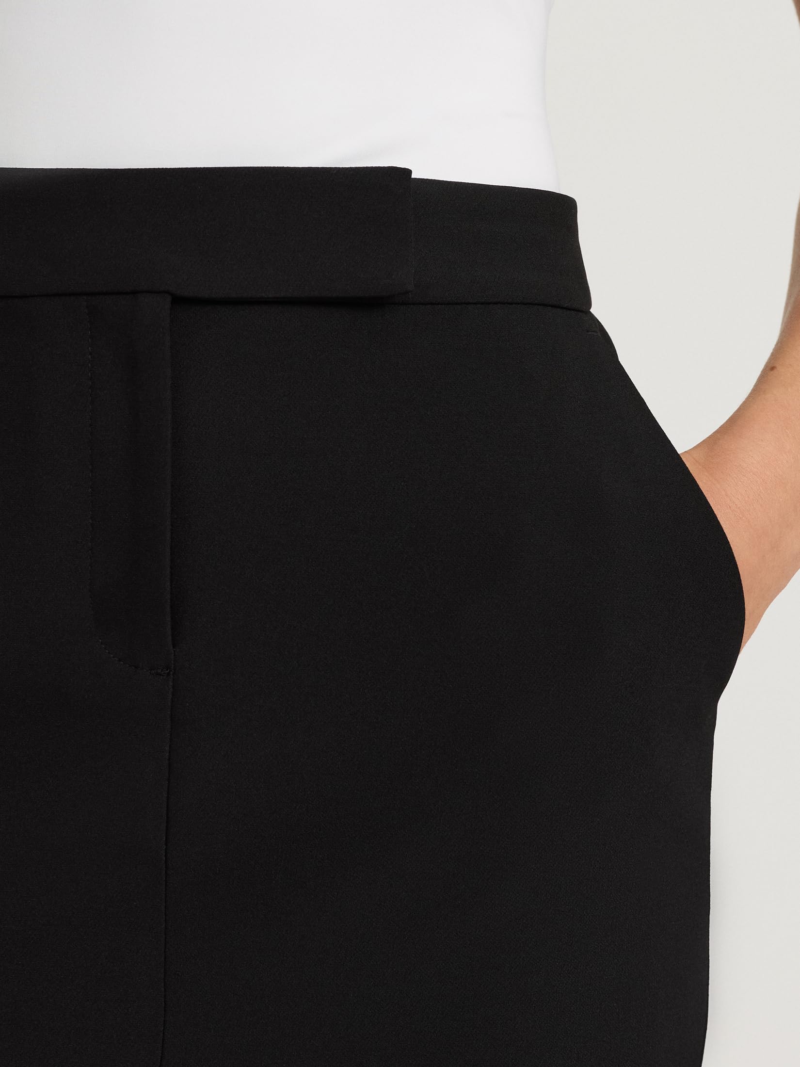 EXPRESS Women’s Editor Skirt – High Waisted Stretch Midi Pencil Work Skirt, Professional Office Wear Pitch Black - Image 5