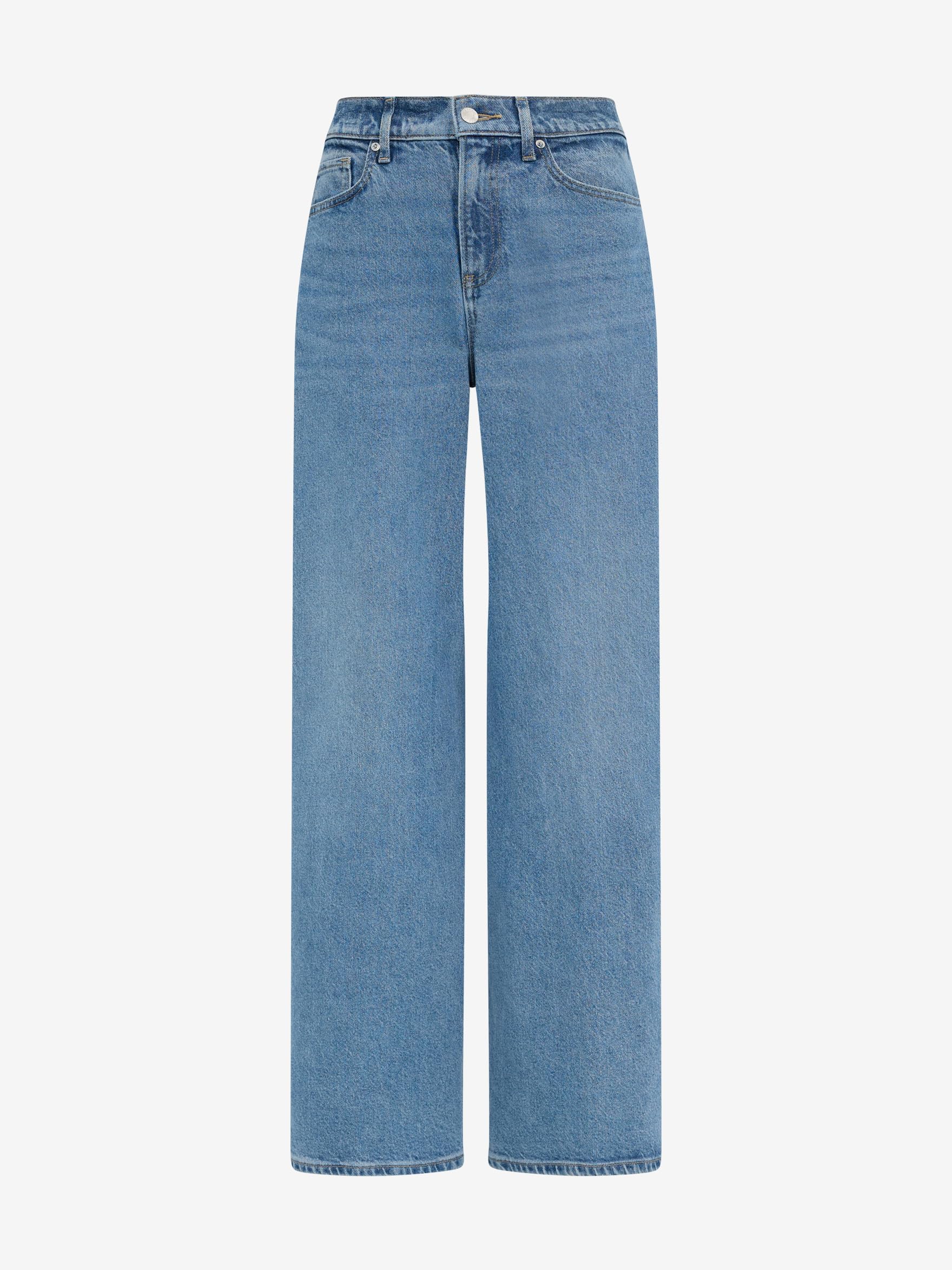 EXPRESS Women's High Waisted Relaxed Wide Leg Stretch Jeans - Light Wash - Image 5