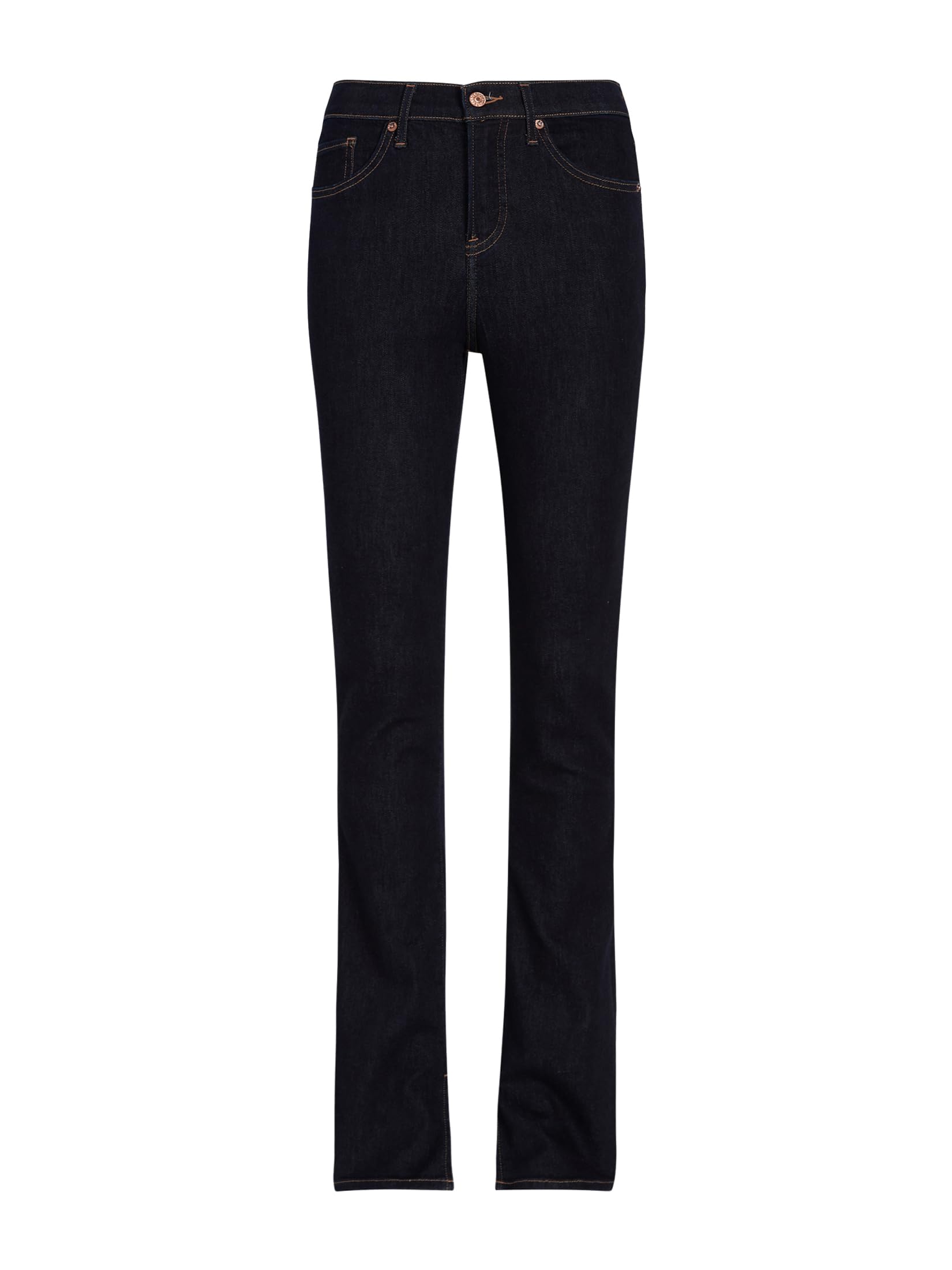EXPRESS Women’s Skyscraper Jeans – Mid Rise Super-Stretch High-Leg Flare, Figure-Elongating, Machine Washable – Dark Denim - Image 6