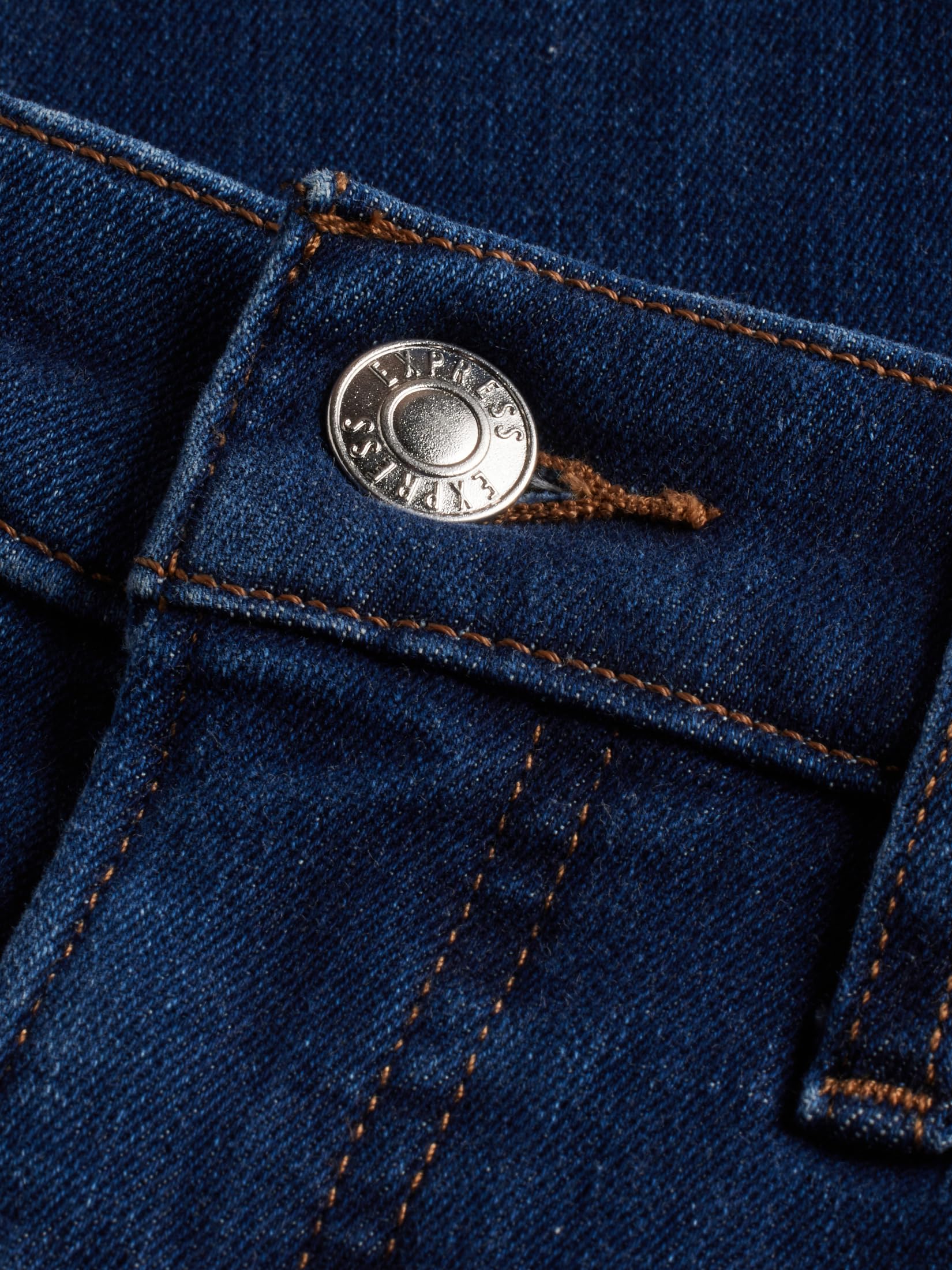 EXPRESS Women’s Straight Ankle Jeans – High Rise Stretch Denim with Figure-Balancing Fit – Medium Wash - Image 6