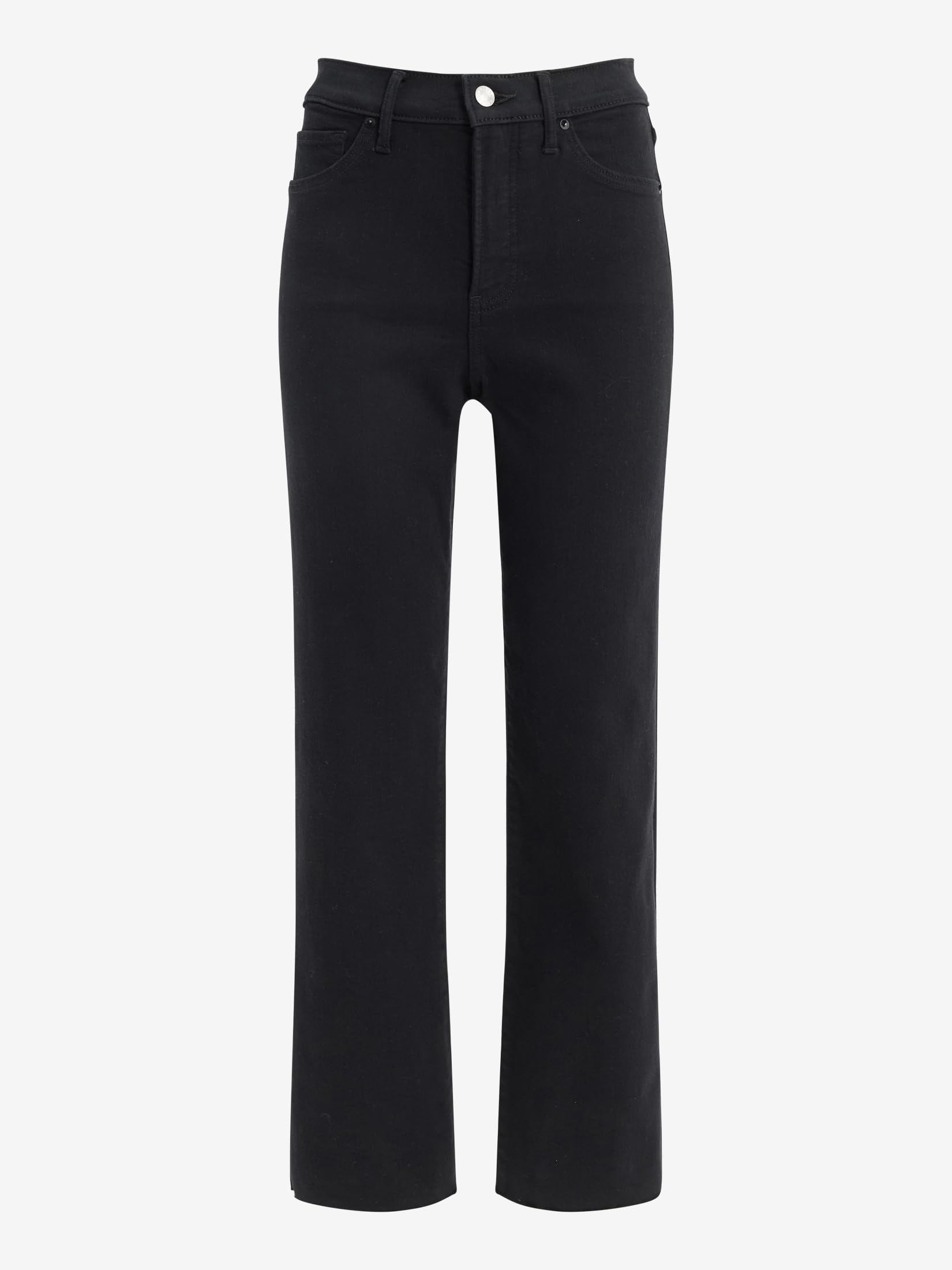 EXPRESS Women’s Straight-Leg Ankle Jeans – High Waisted Stretch Denim with Raw Hem Detail - Image 7