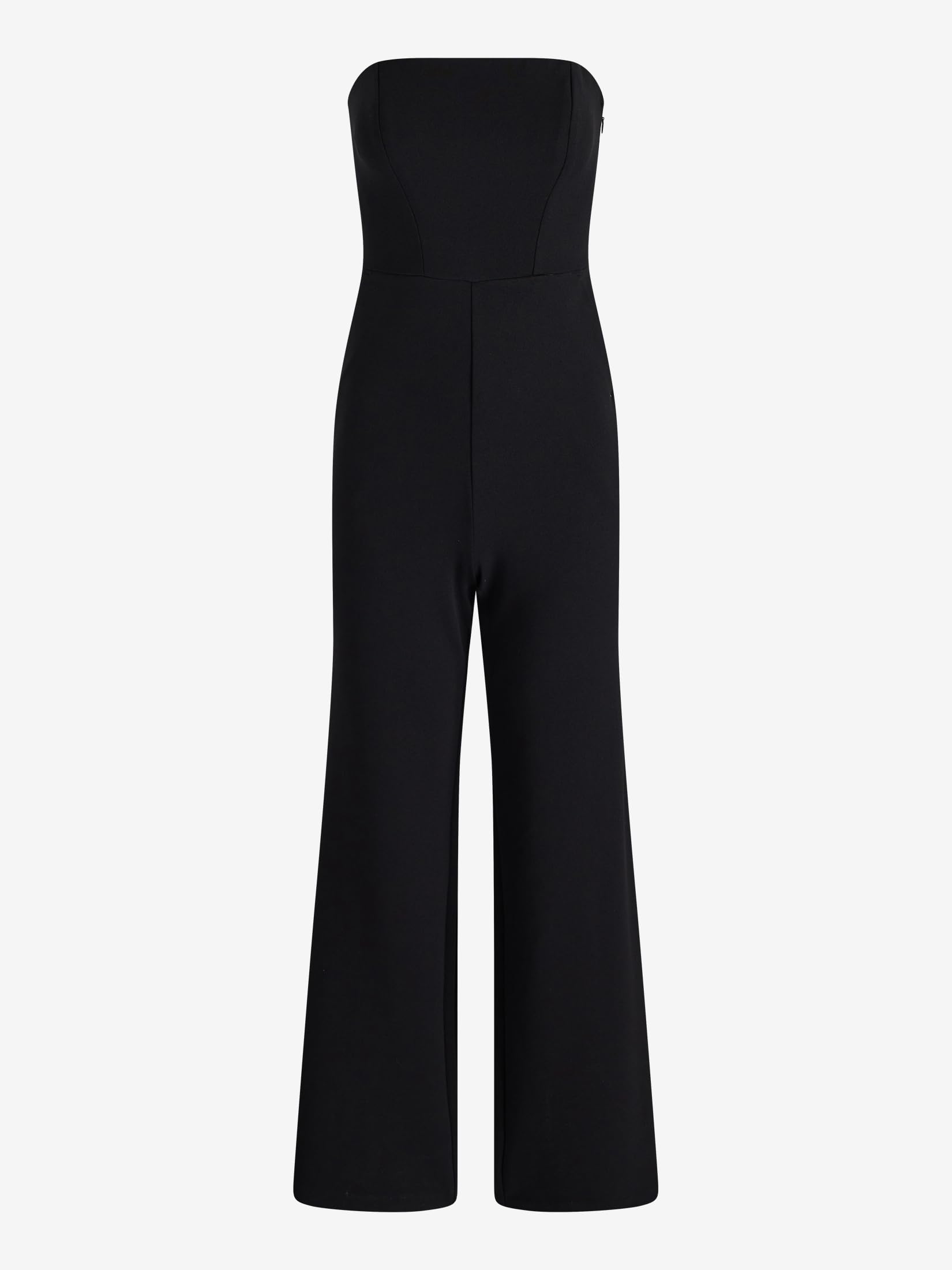 EXPRESS Women’s Strapless Wide-Leg Jumpsuit – Stretch Crepe Fabric with Hidden Back Zip, Boning, and Day-to-Night Versatility - Image 3